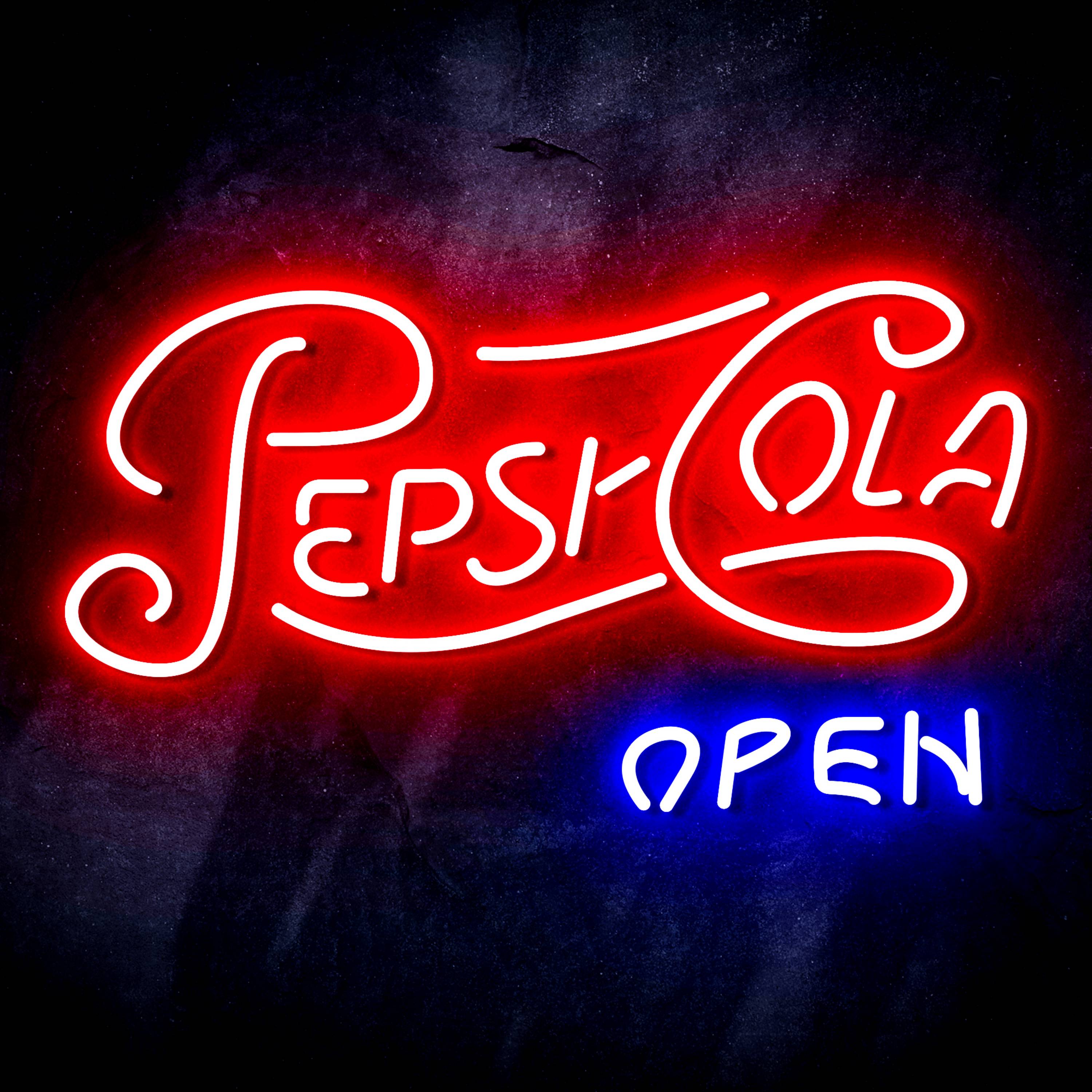 Pepsi Led Sign Pepsi Cola Open Sign Neon-like Sign Beer Bar Decor -LEDLABCAVE