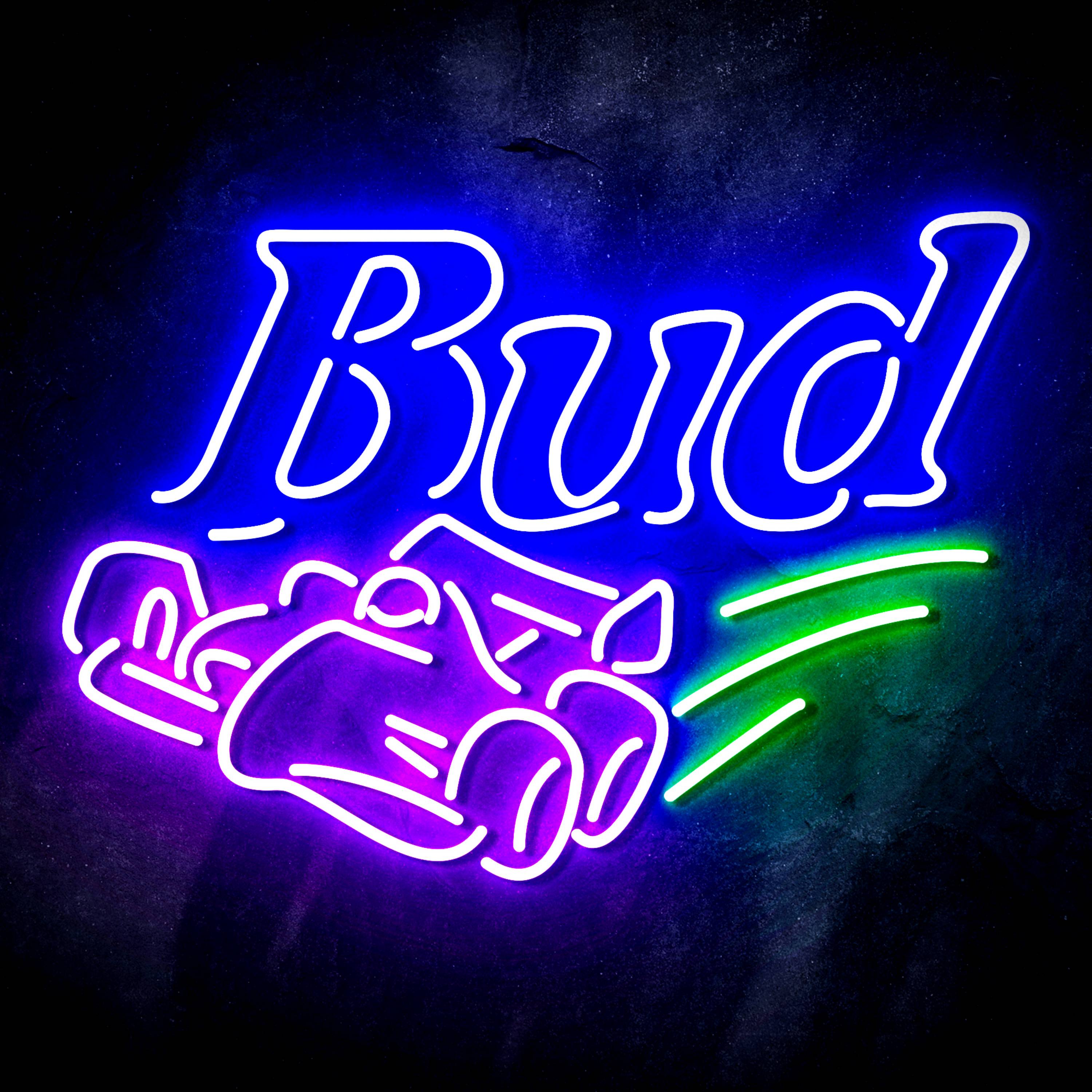 Budweiser Race Car Flex Neon-like LED Sign