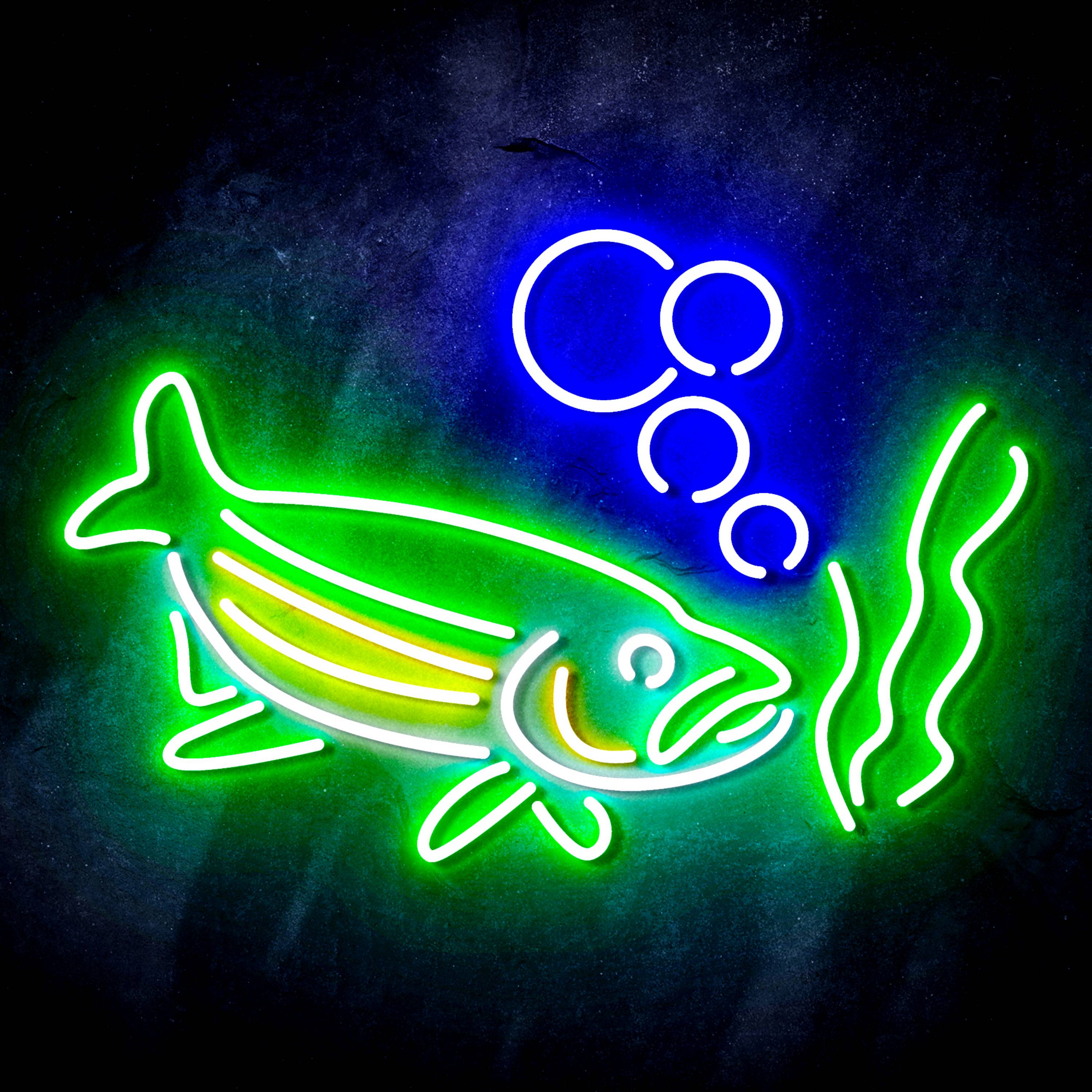 Budweiser with Fish Flex Neon-like LED Sign