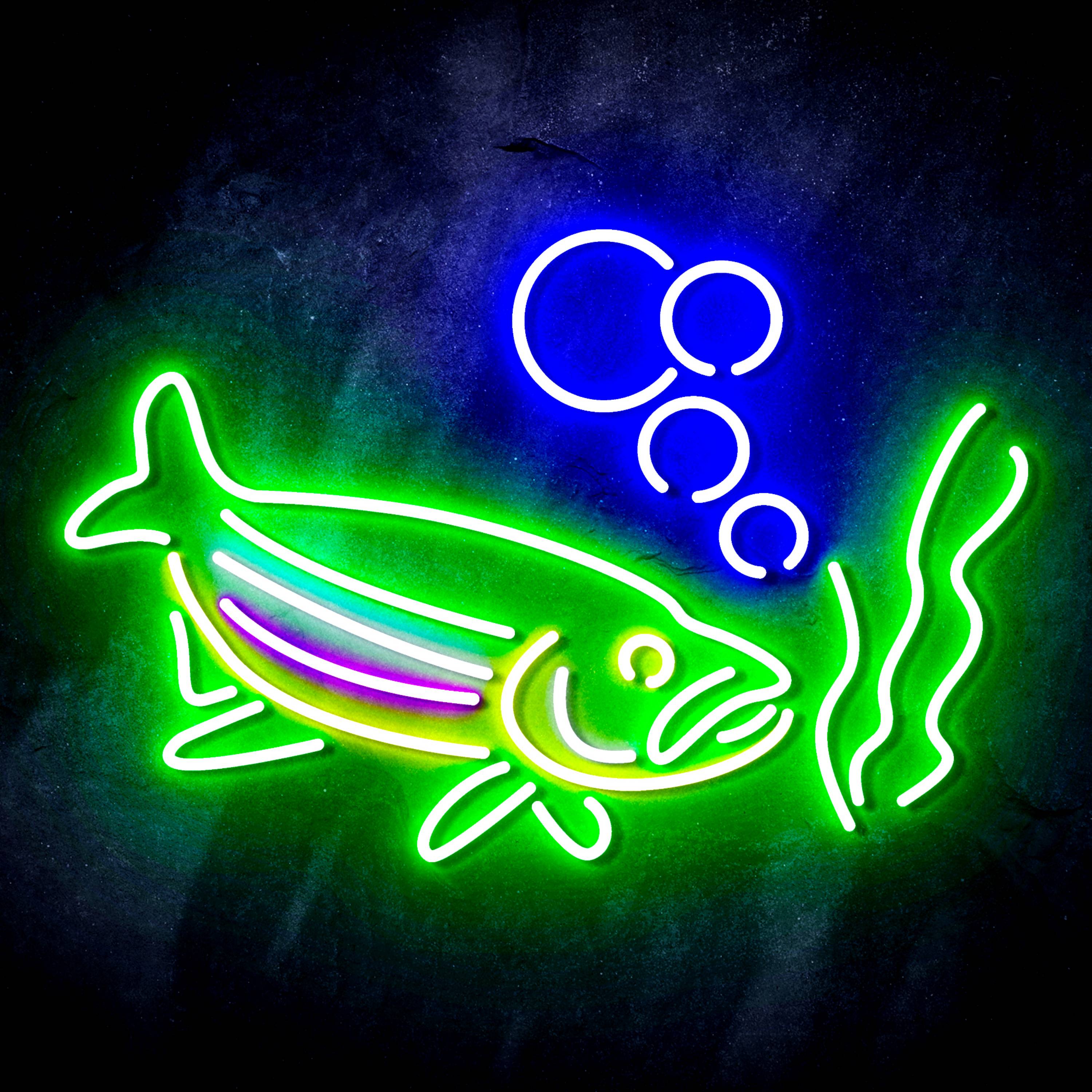 Budweiser with Fish Flex Neon-like LED Sign