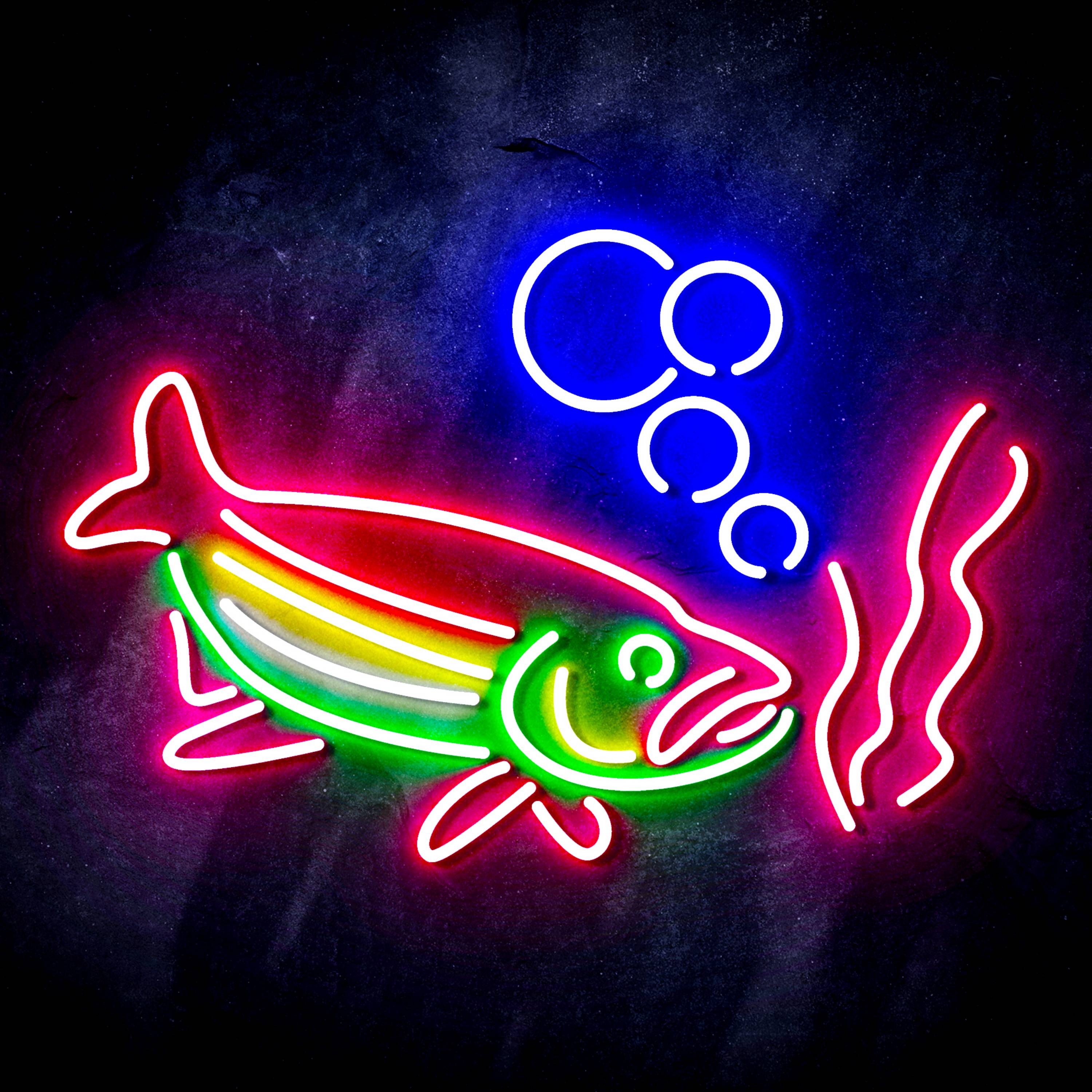 Budweiser with Fish Flex Neon-like LED Sign