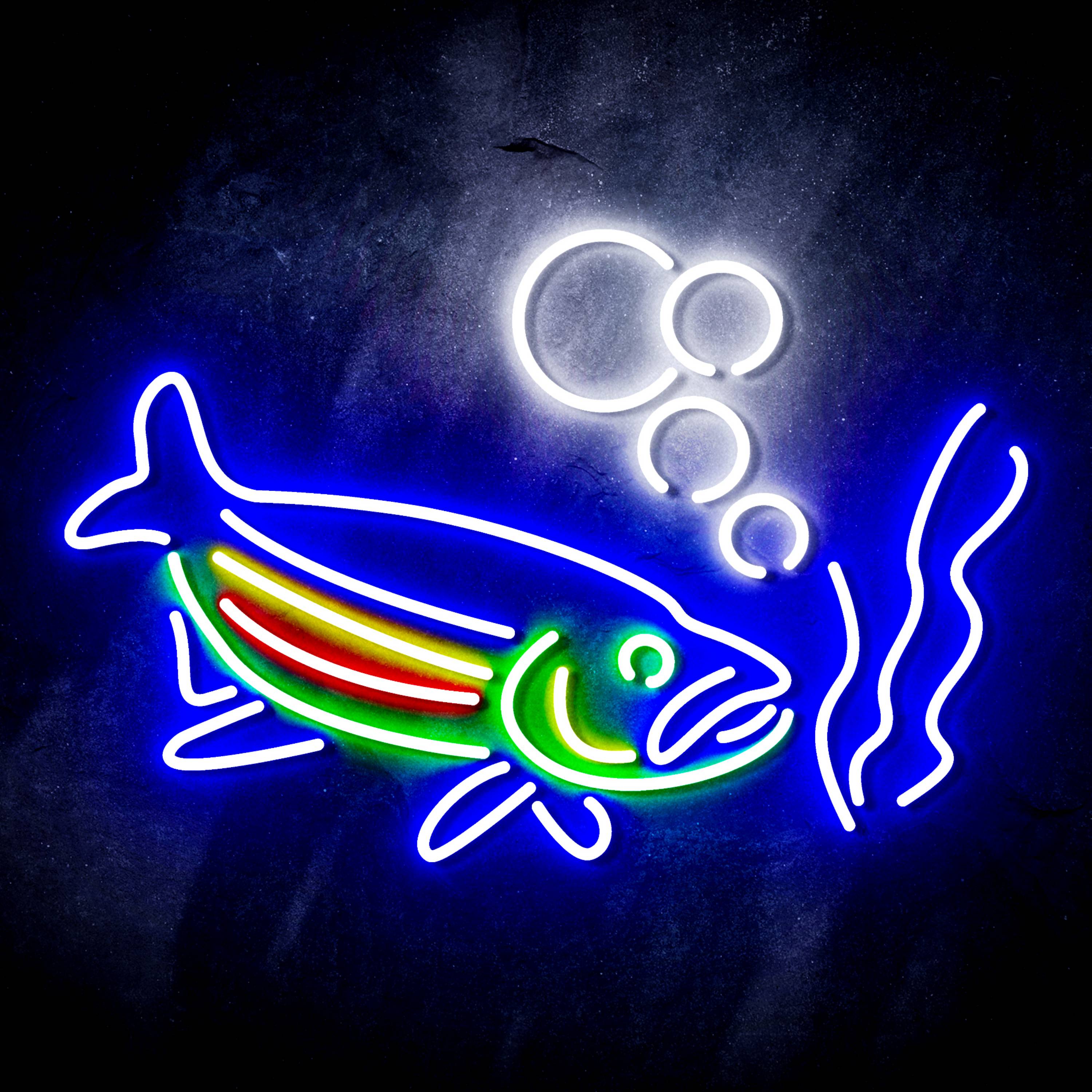 Budweiser with Fish Flex Neon-like LED Sign