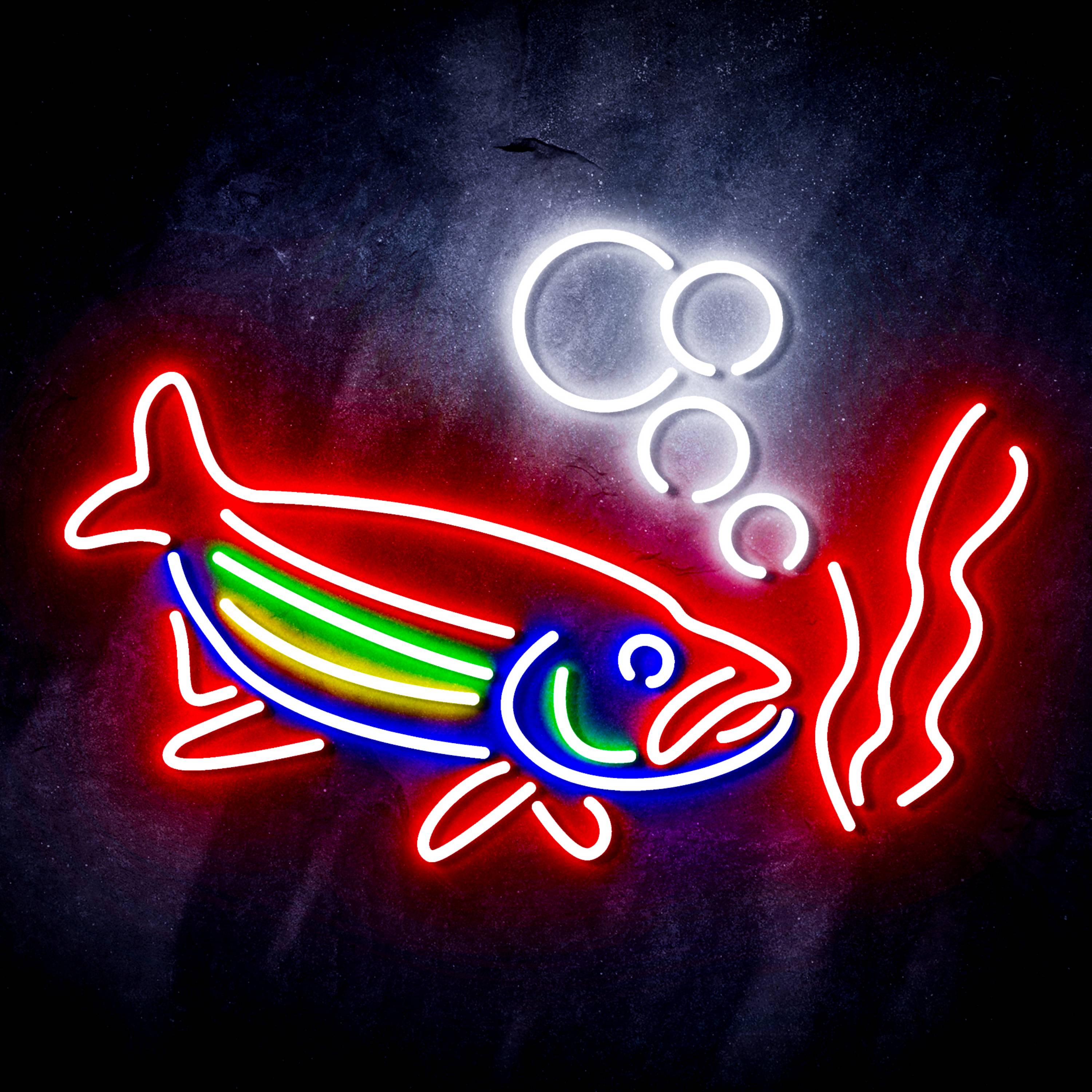 Budweiser with Fish Flex Neon-like LED Sign