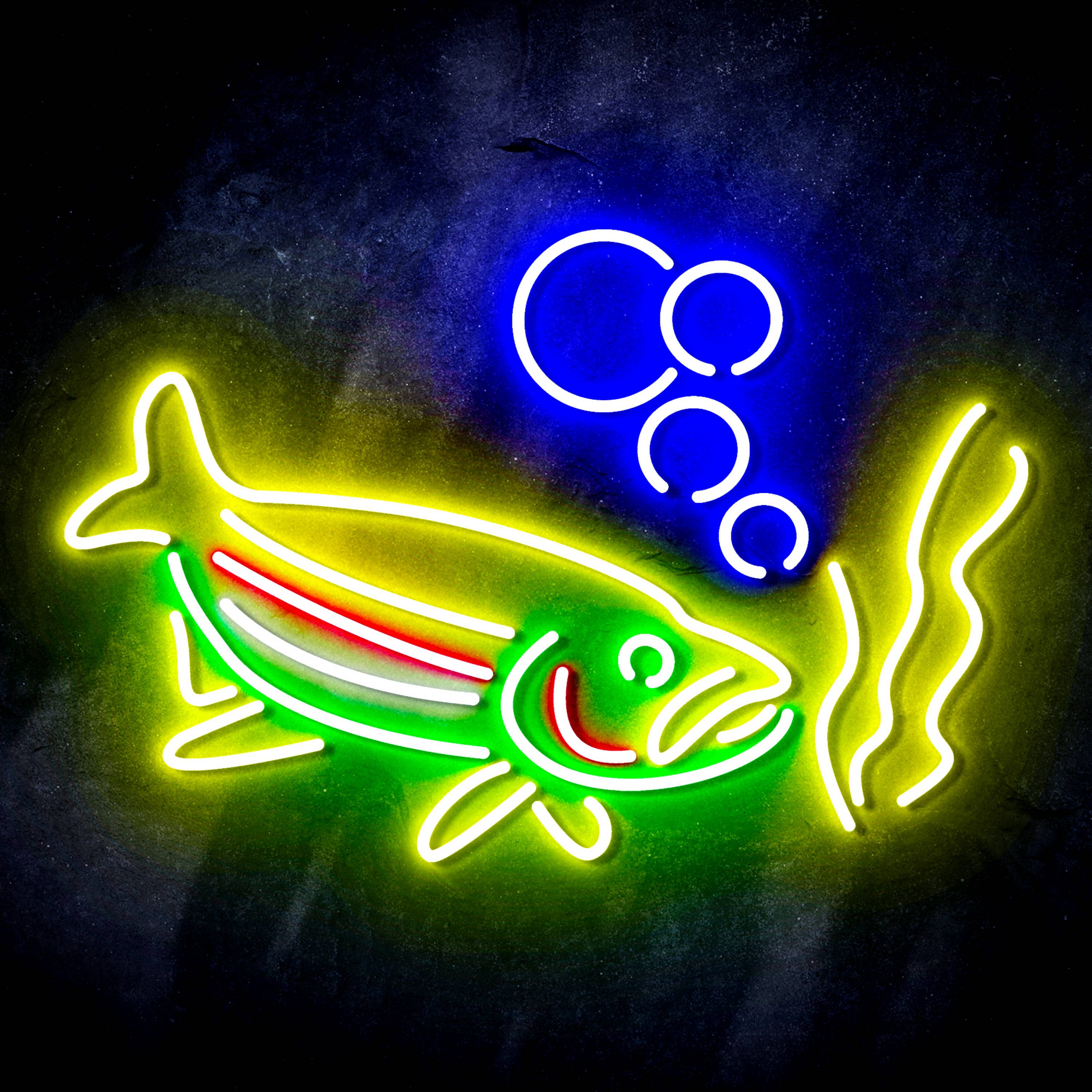 Budweiser with Fish Flex Neon-like LED Sign