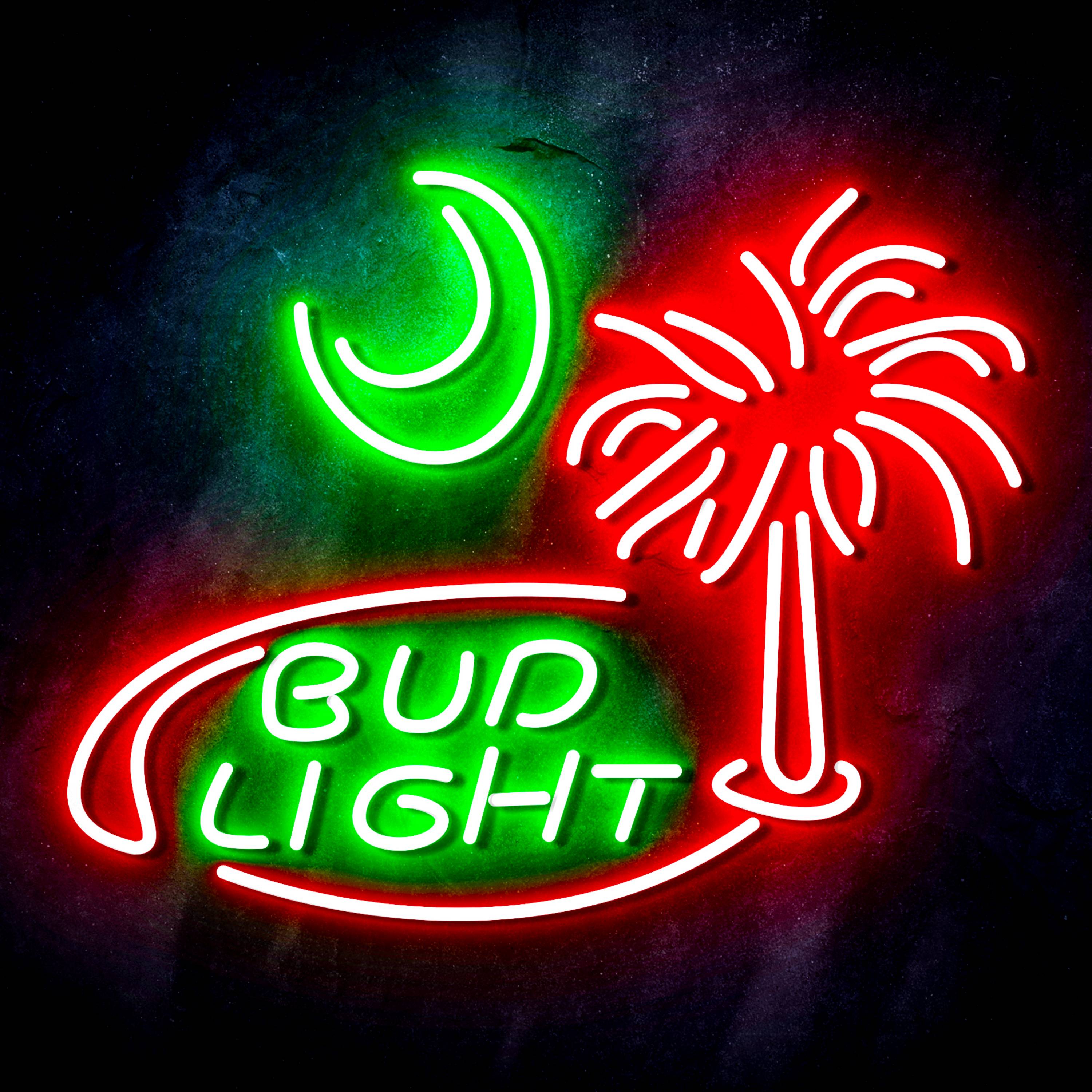 Bud Light Coconut tree Flex Neon-like LED Sign