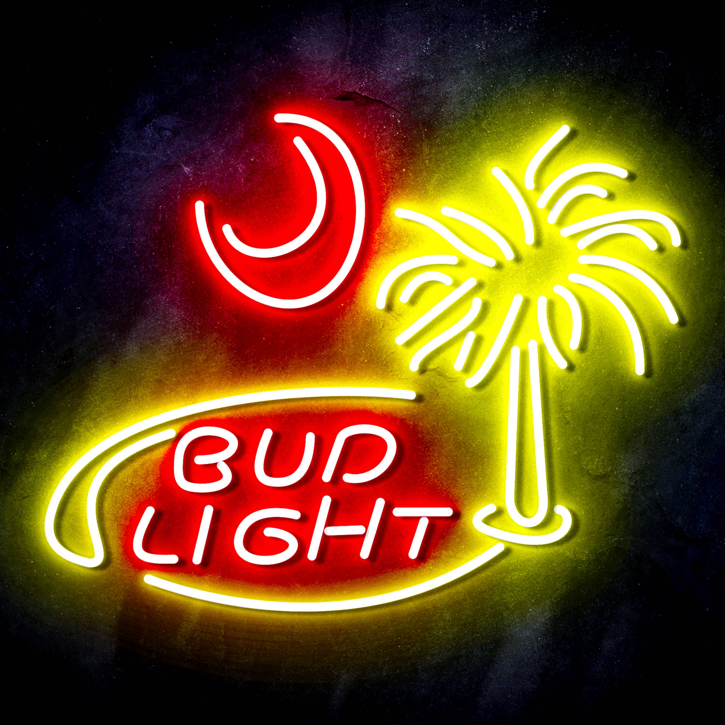 Bud Light Coconut tree Flex Neon-like LED Sign