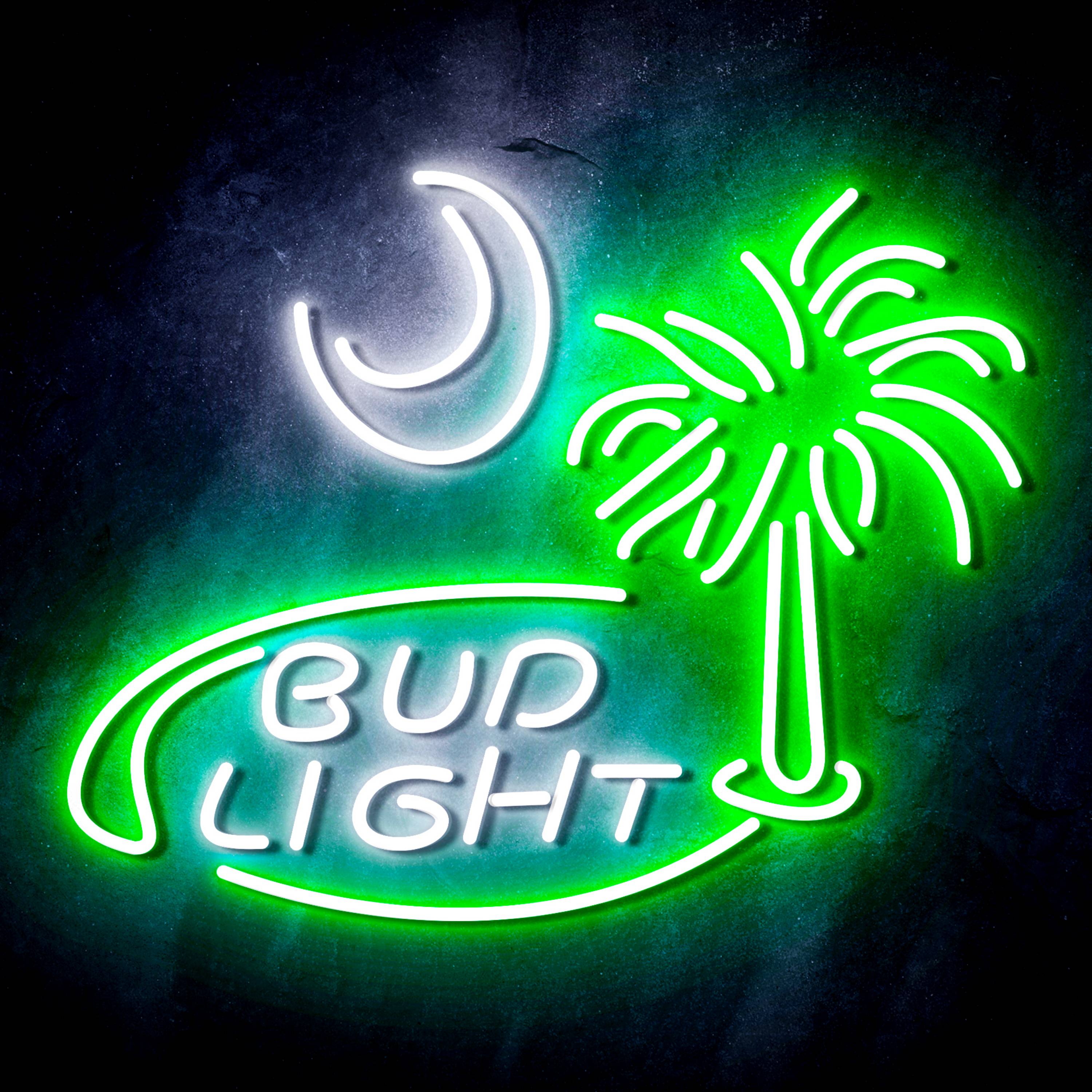 Bud Light Coconut tree Flex Neon-like LED Sign