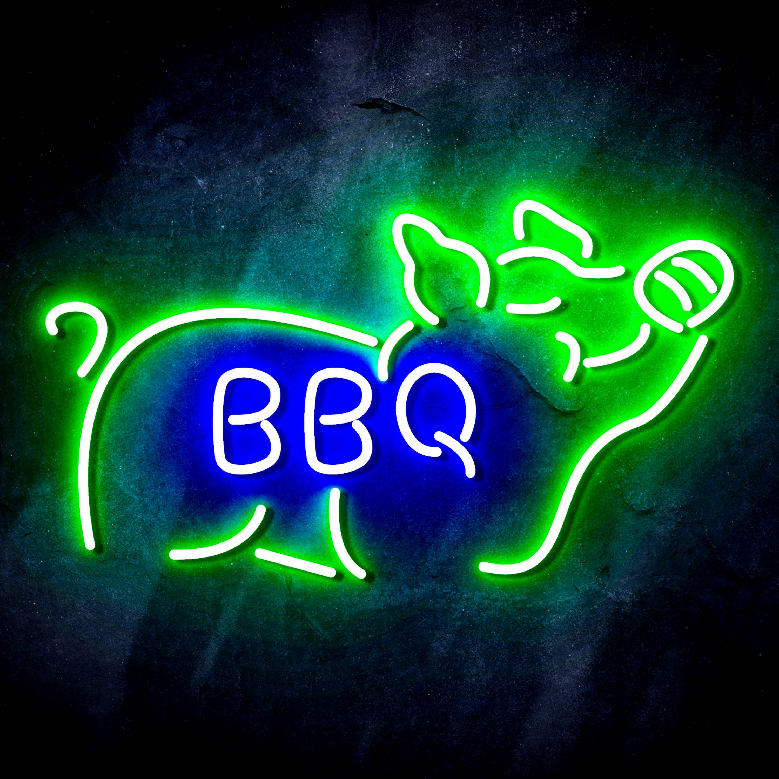 Budweiser with Pig Flex Neon-like LED Sign