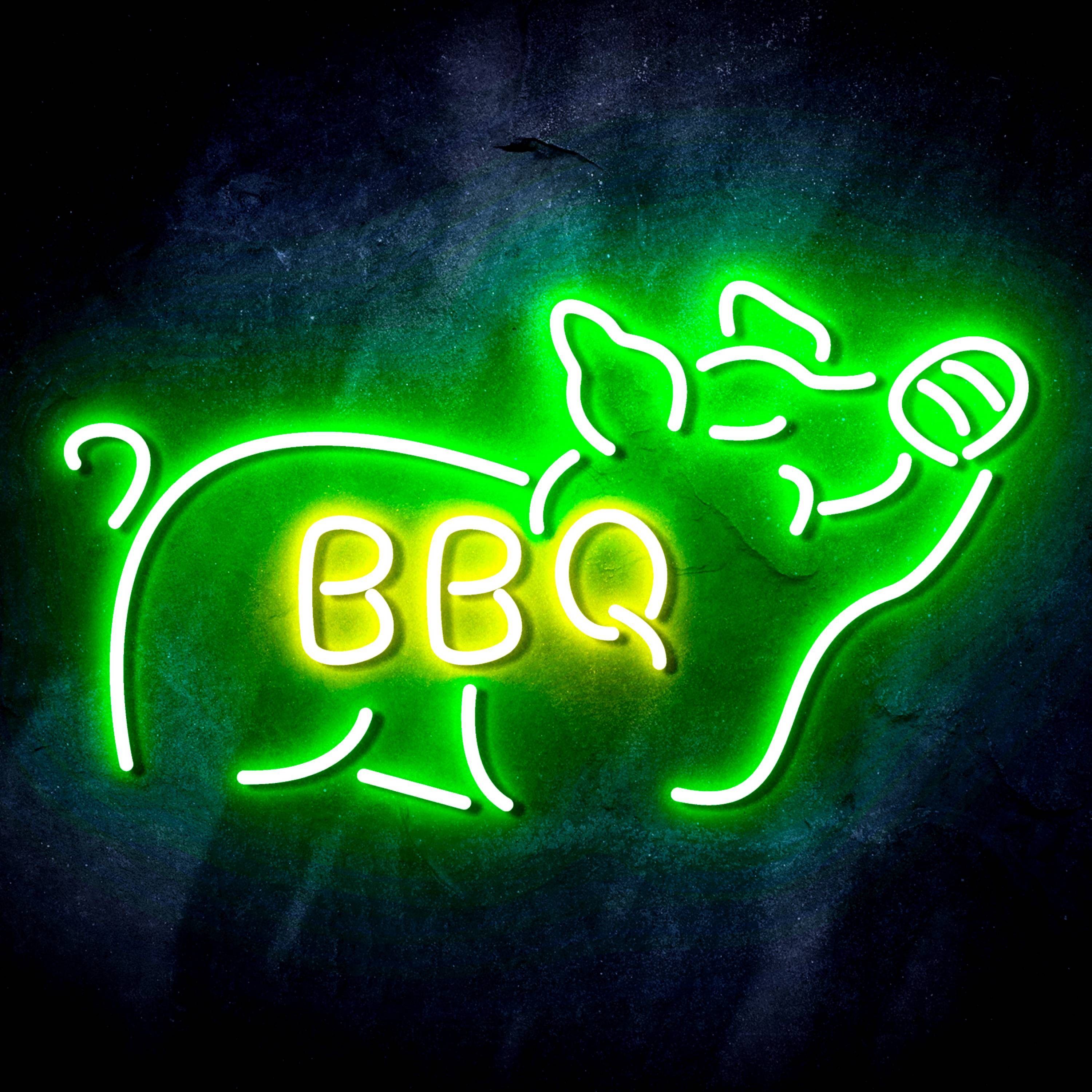 Budweiser with Pig Flex Neon-like LED Sign