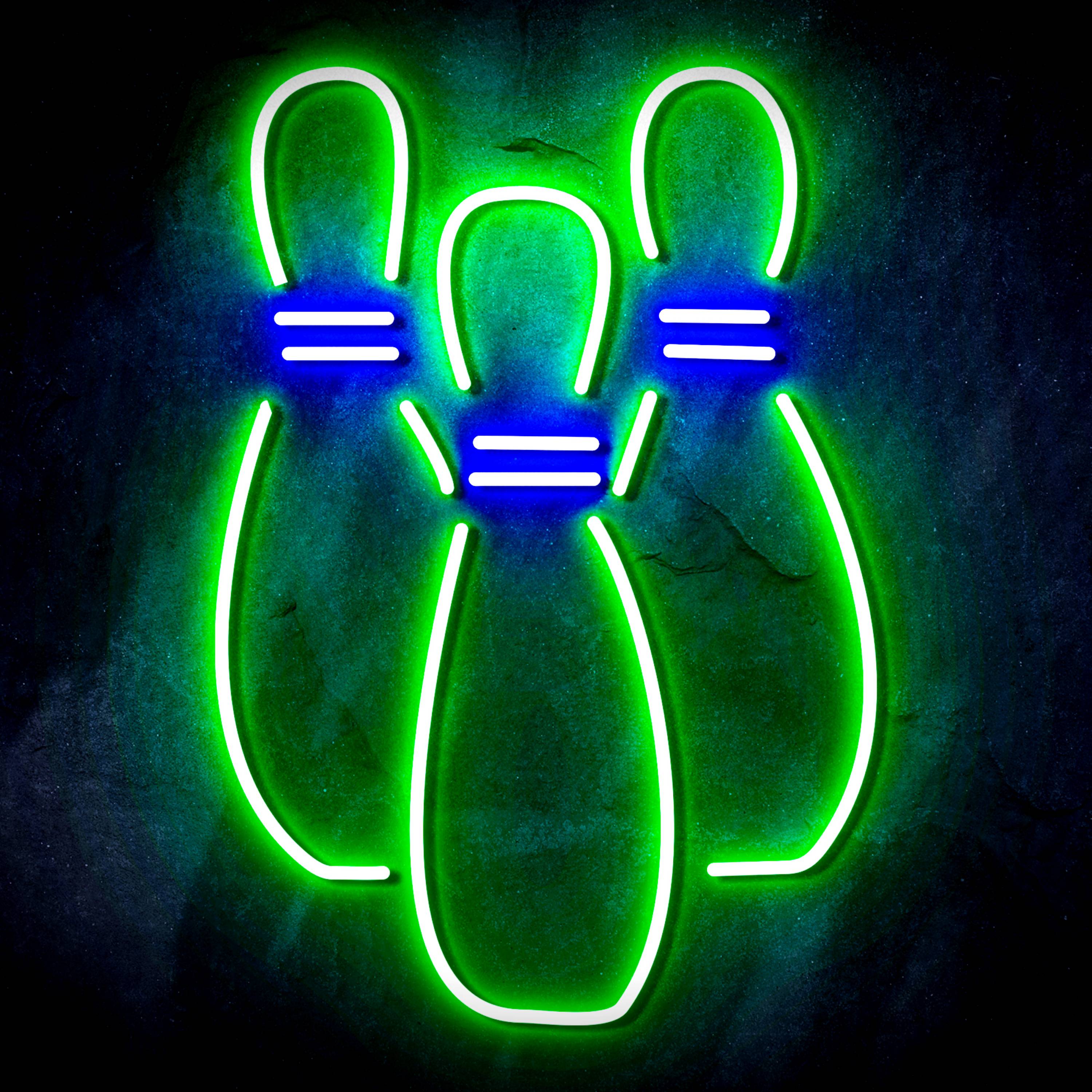 Bowling for Pabst Blue Ribbon Beer Flex Neon-like LED Sign