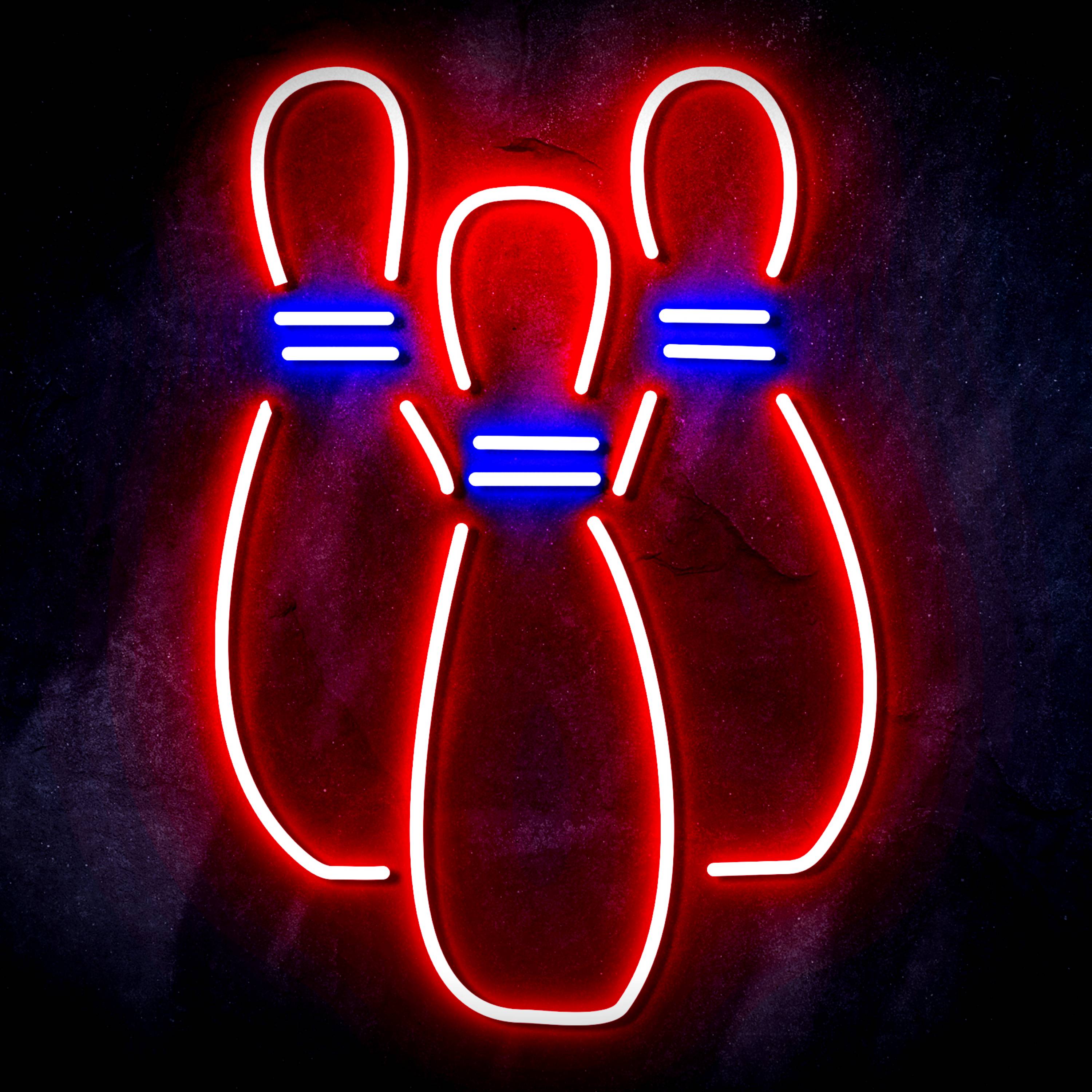 Bowling for Pabst Blue Ribbon Beer Flex Neon-like LED Sign