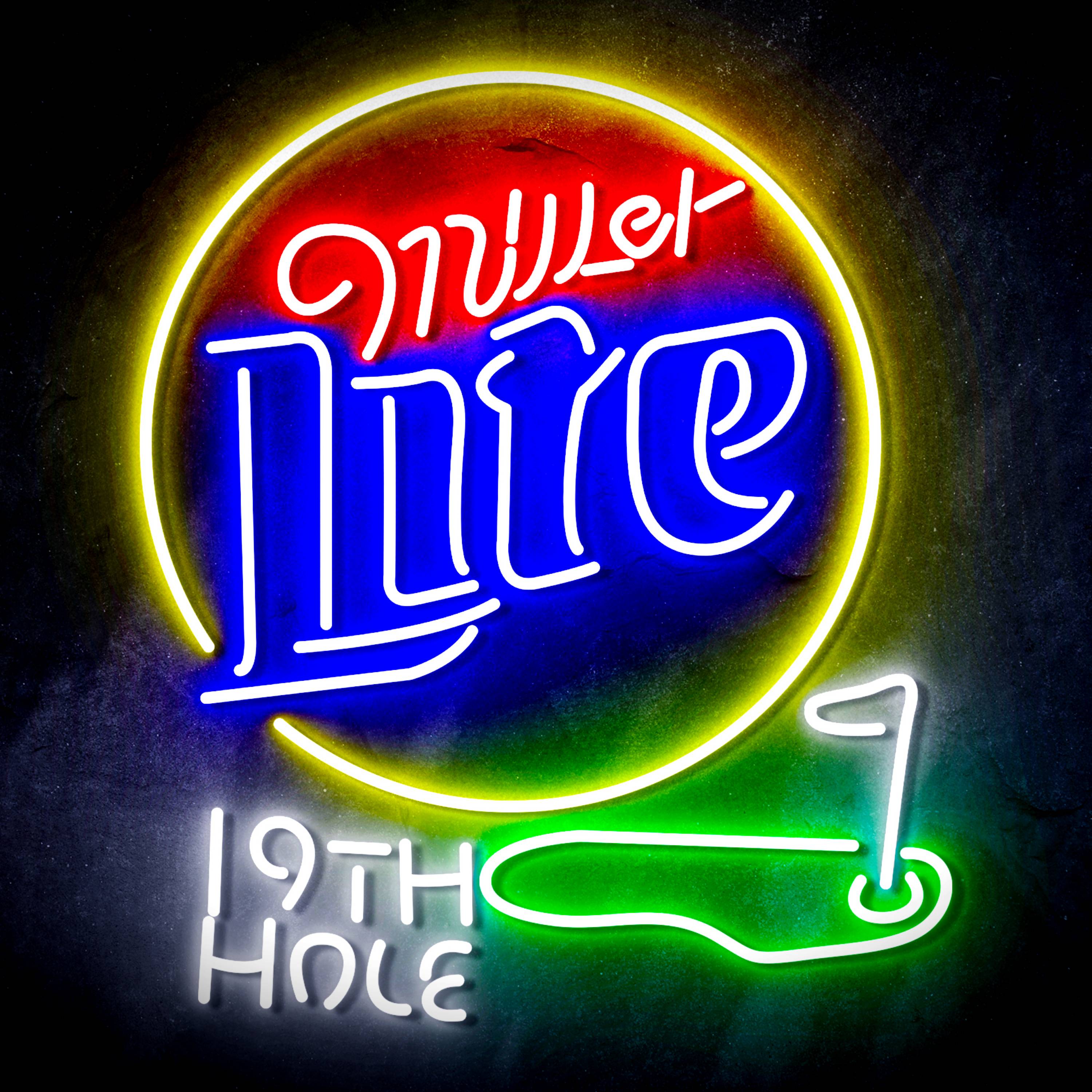 Miller Lite 19th Hole Flex Neon-like LED Sign