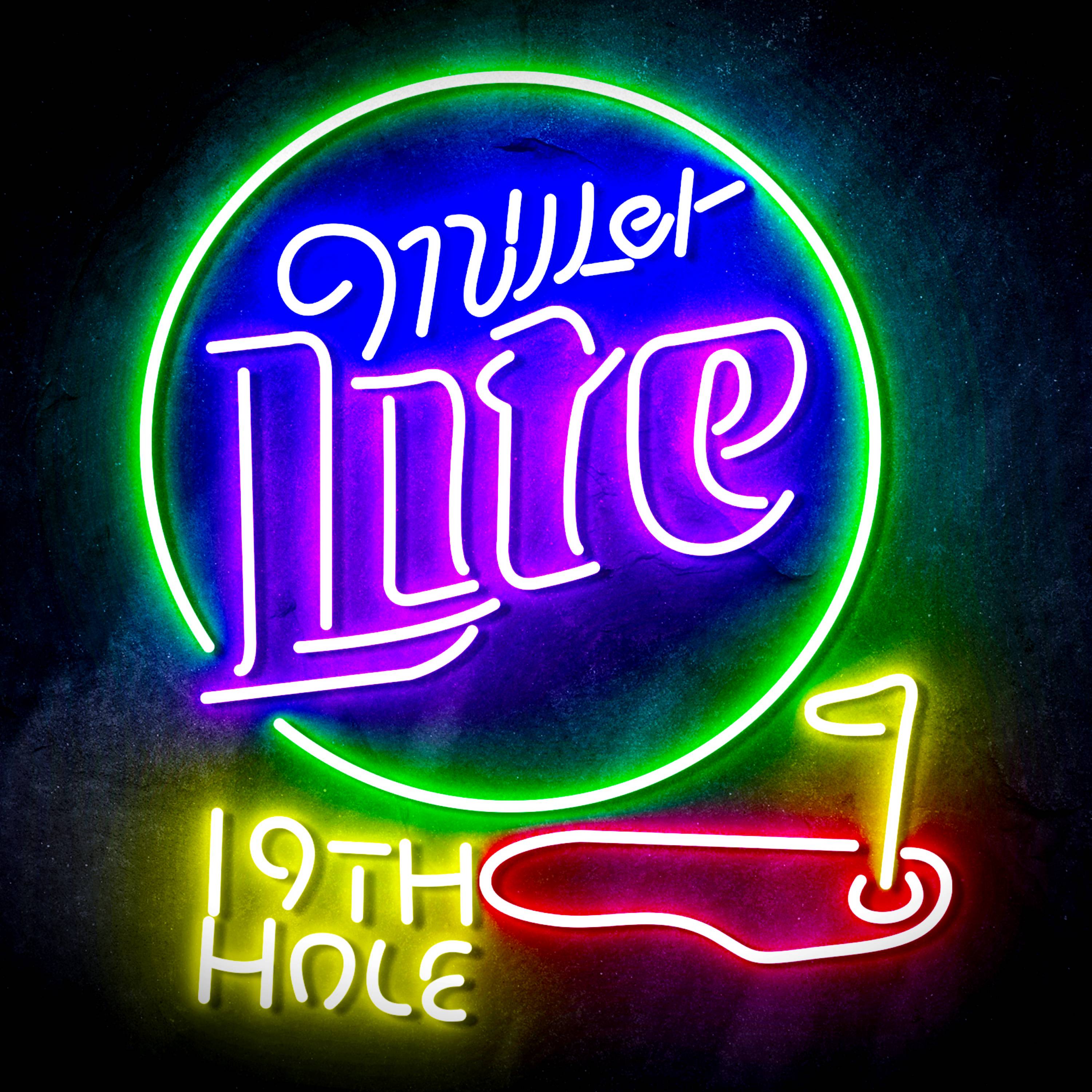 Miller Lite 19th Hole Flex Neon-like LED Sign