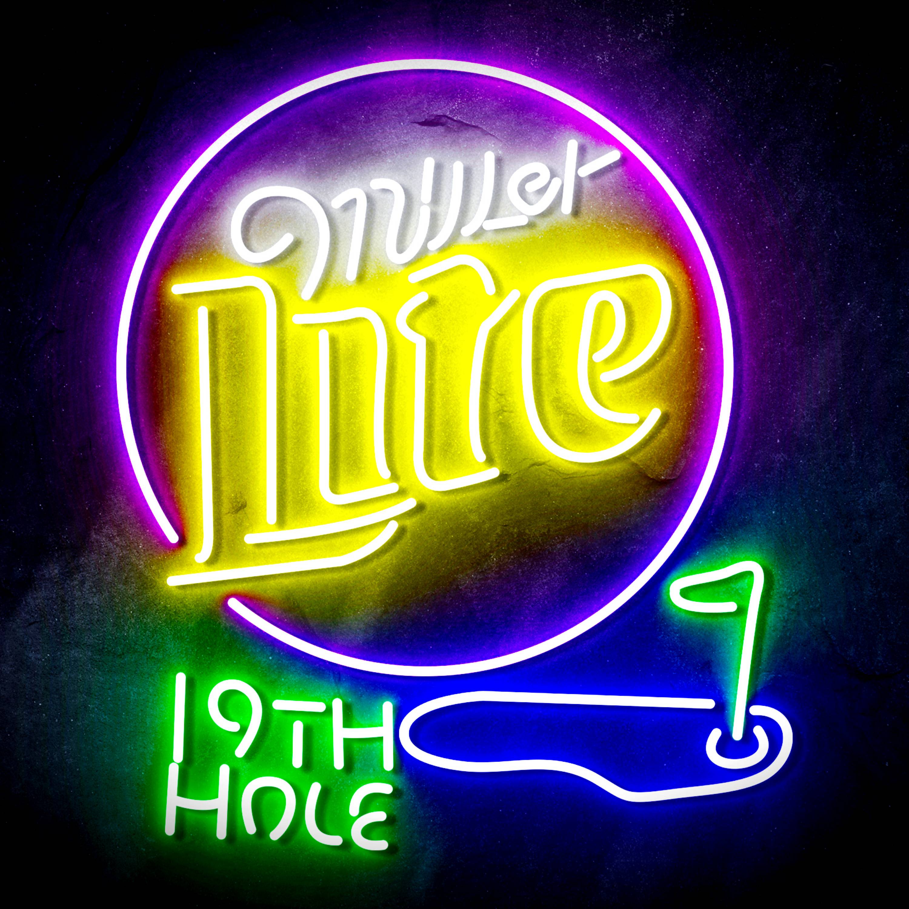 Miller Lite 19th Hole Flex Neon-like LED Sign