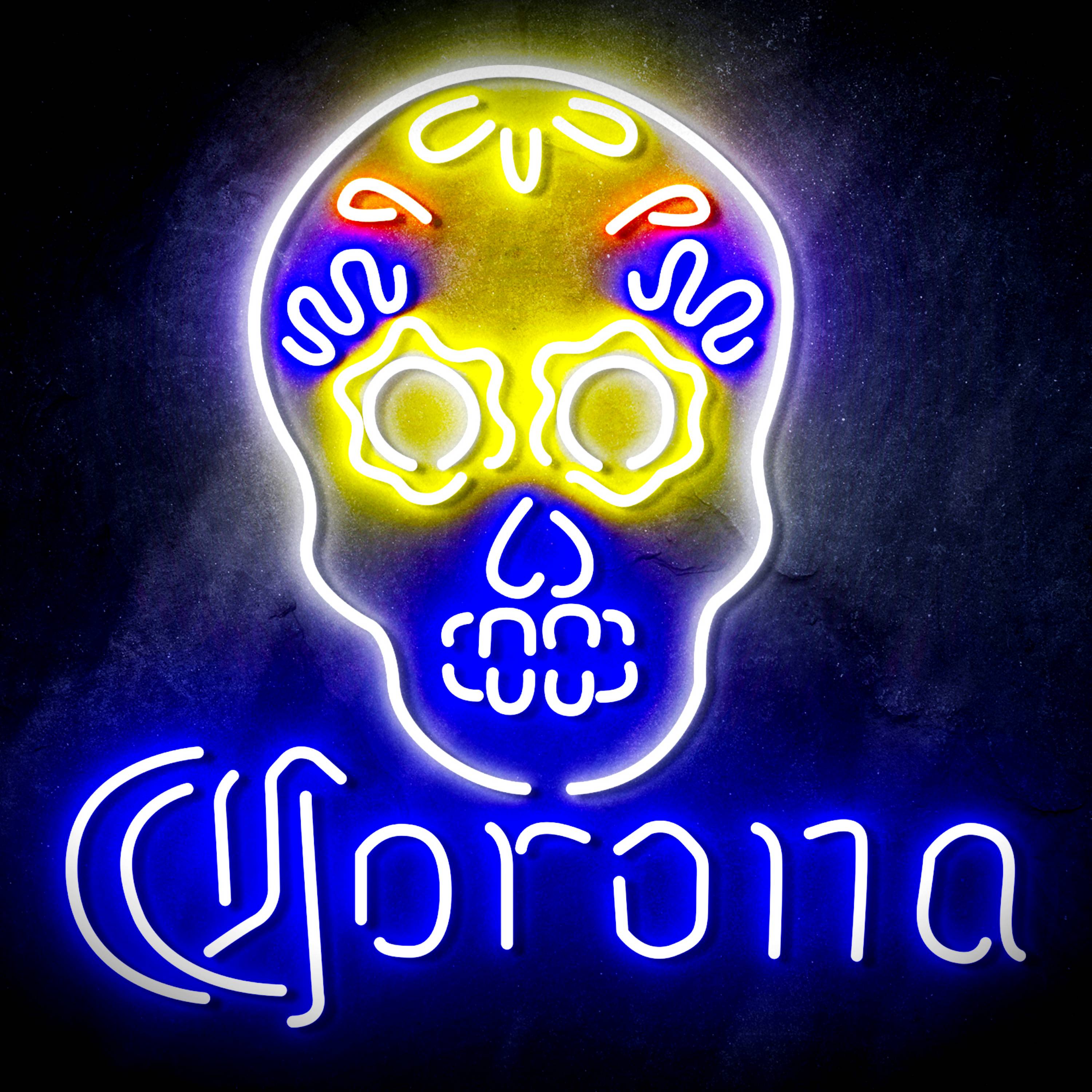 Corona with Skull Flex Neon-like LED Sign