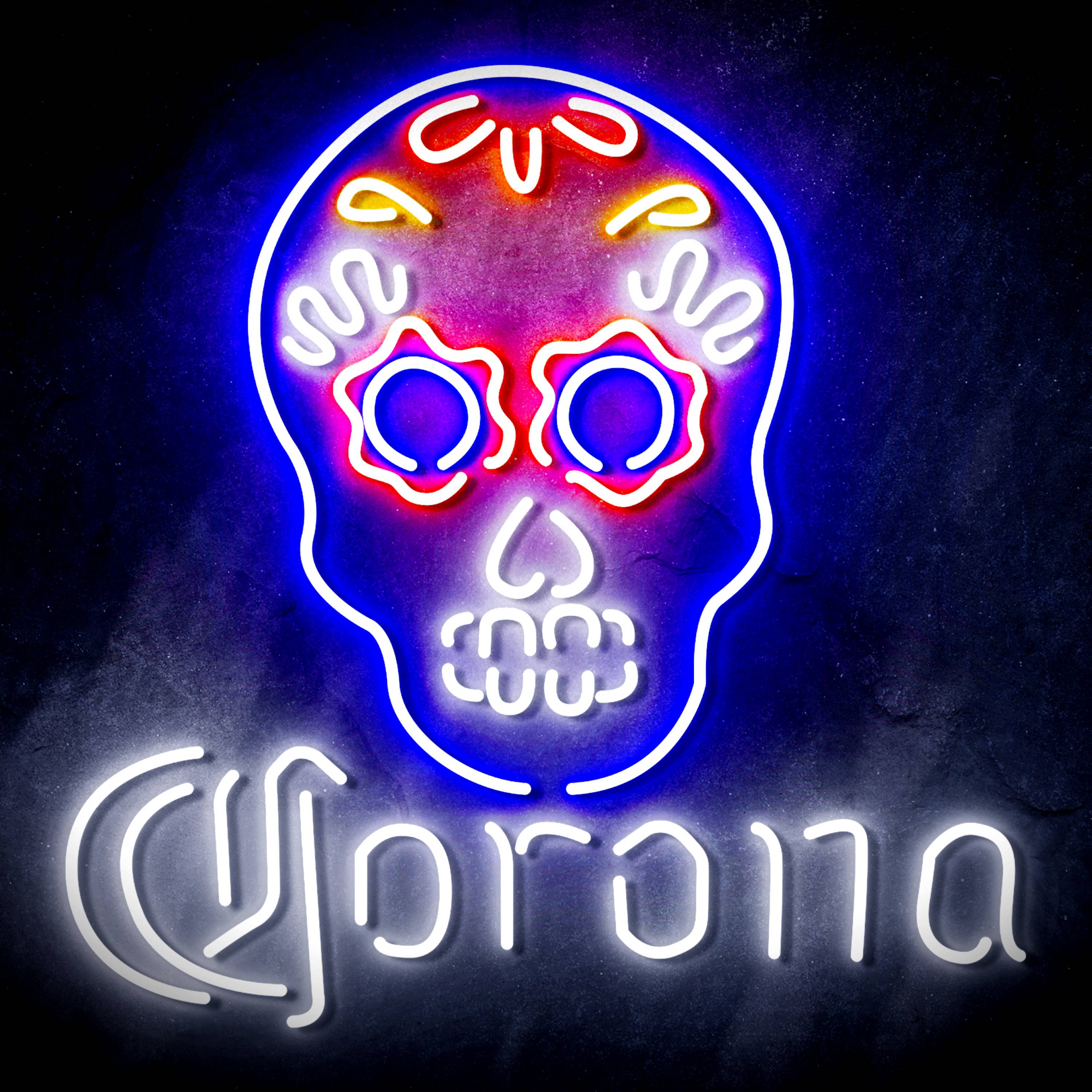 Corona with Skull Flex Neon-like LED Sign