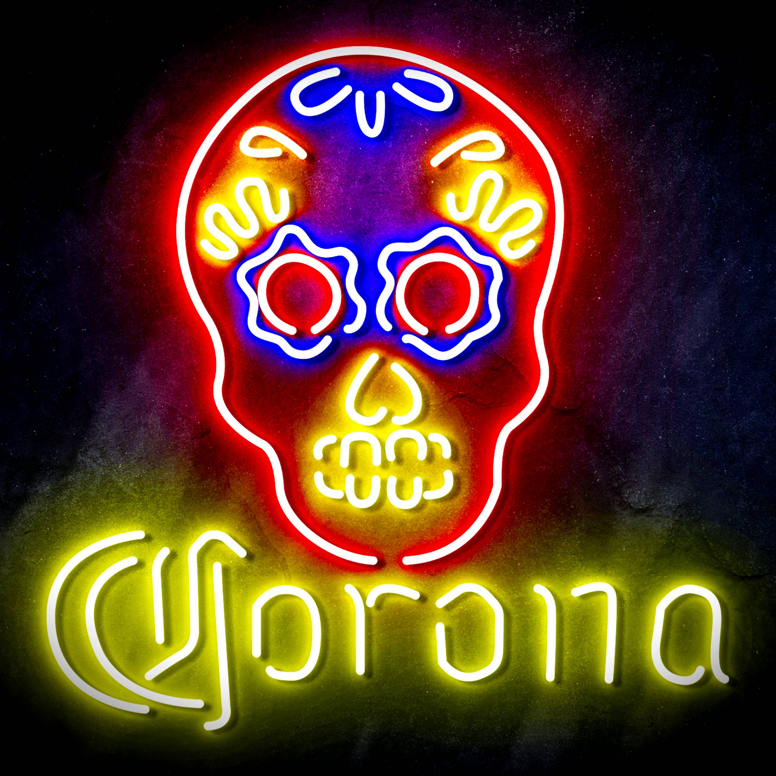 Corona with Skull Flex Neon-like LED Sign