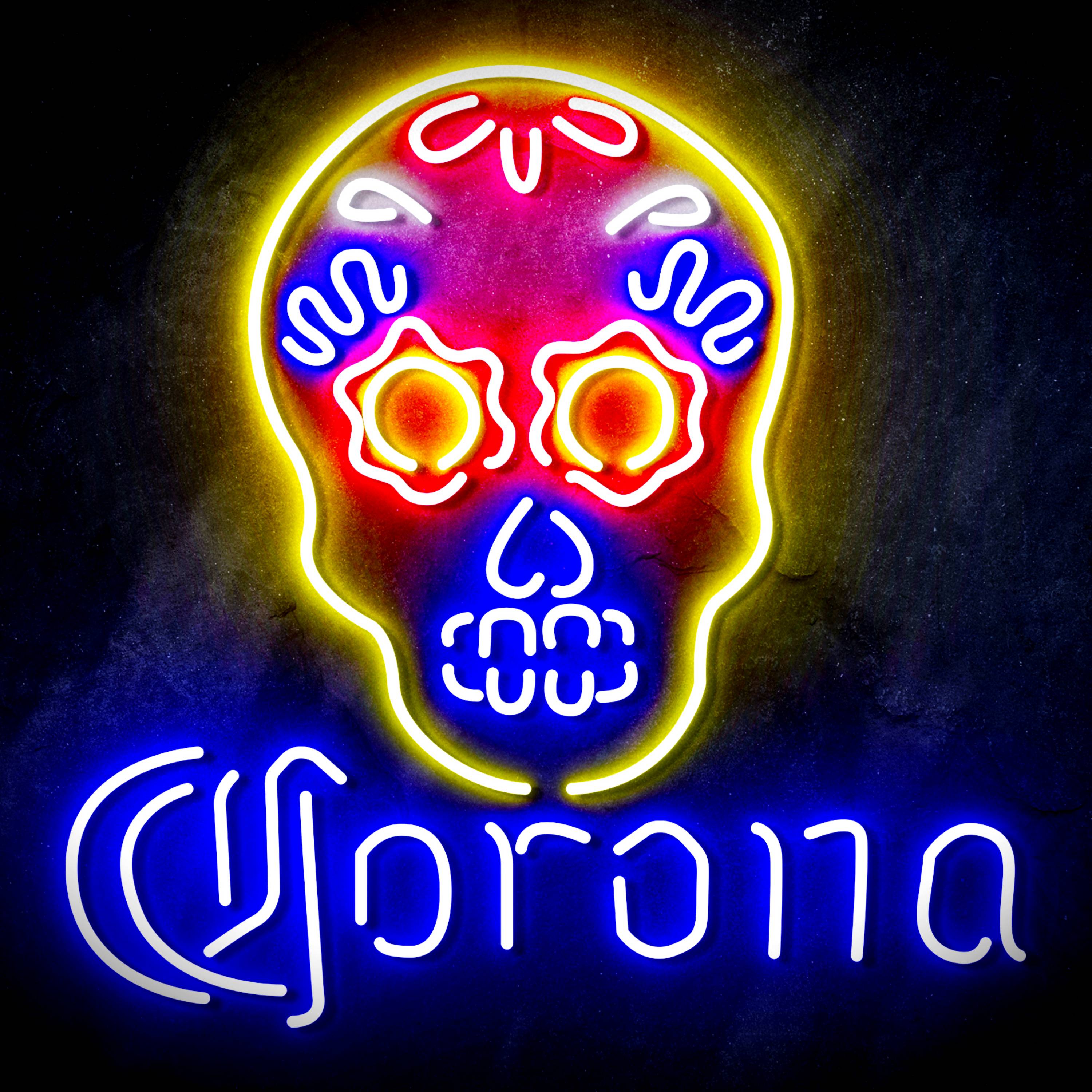 Corona with Skull Flex Neon-like LED Sign