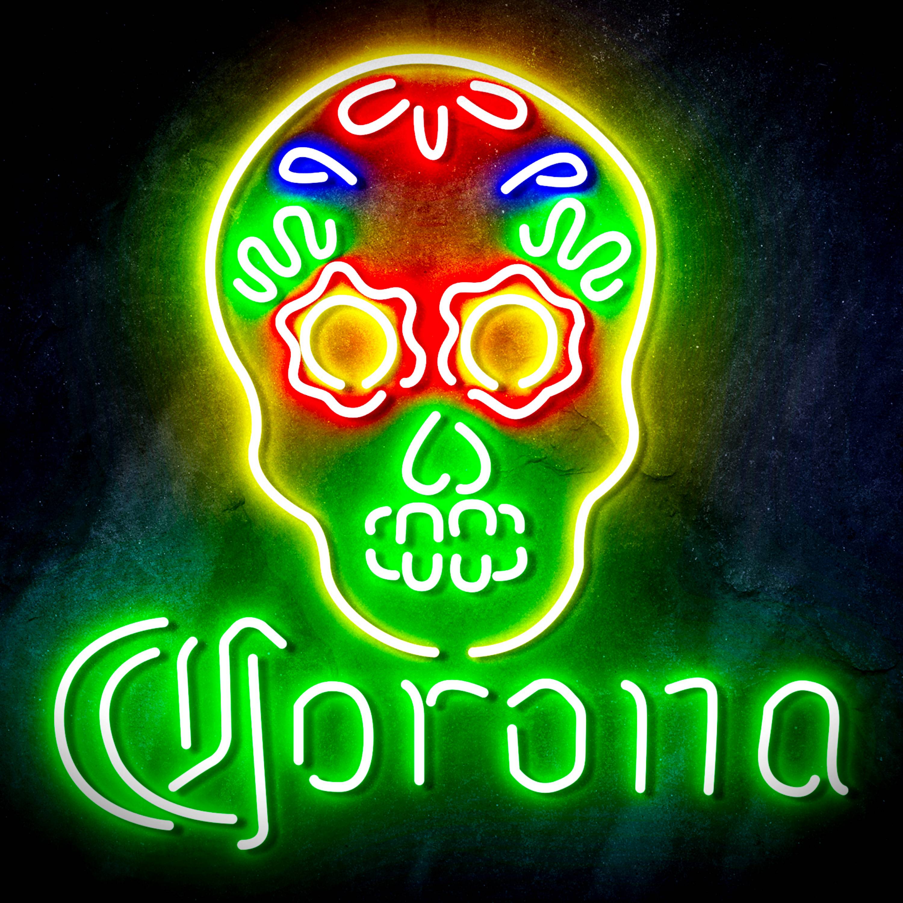 Corona with Skull Flex Neon-like LED Sign