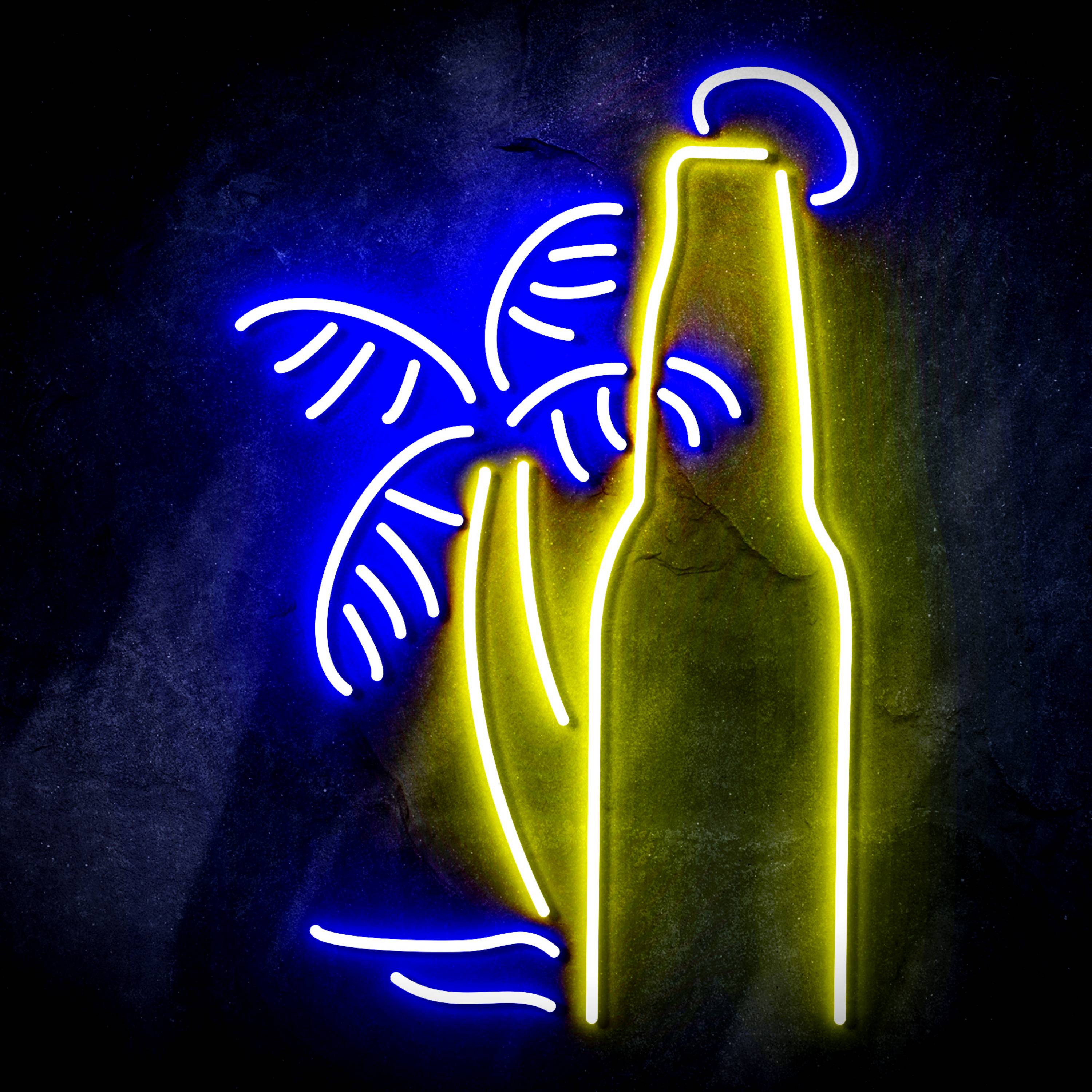 Beer Bottle with Palm for Corona Flex Neon-like LED Sign