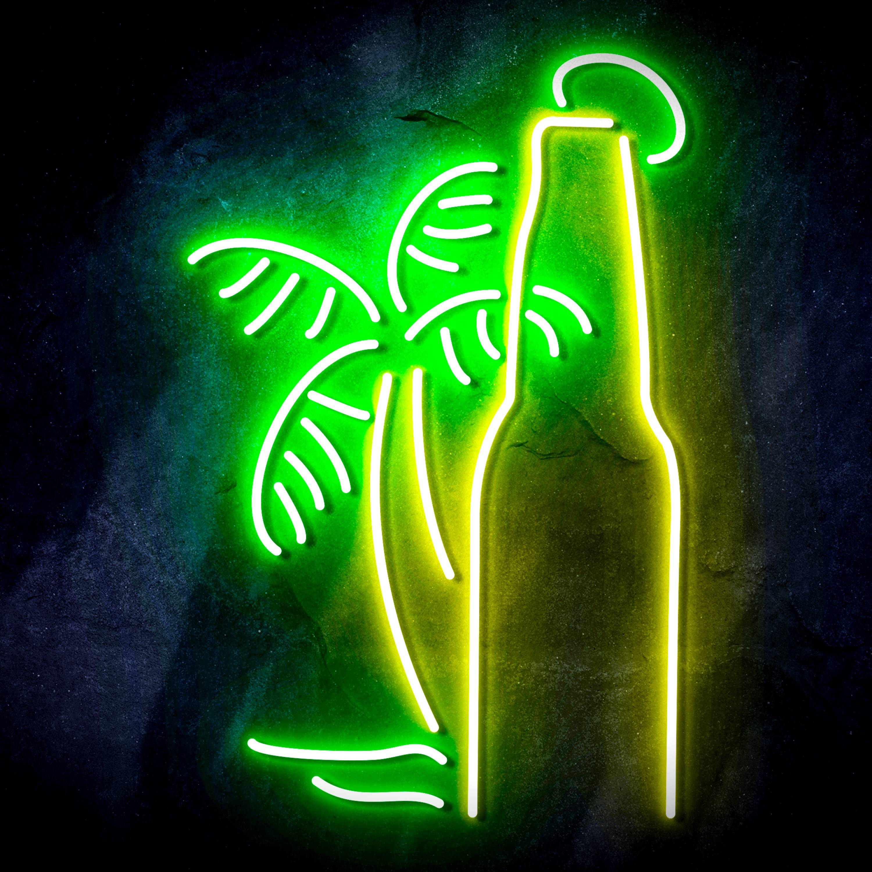 Beer Bottle with Palm for Corona Flex Neon-like LED Sign