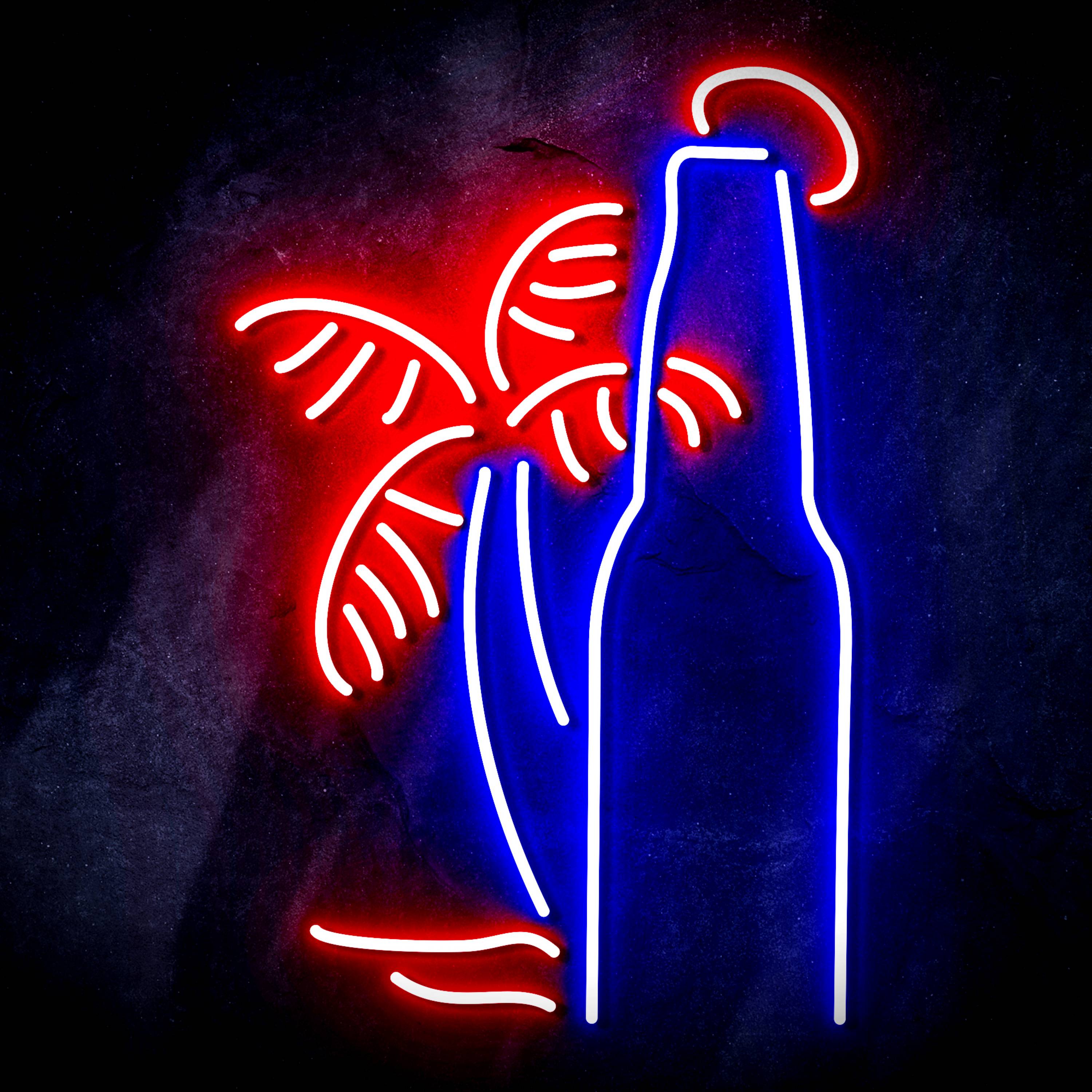 Beer Bottle with Palm for Corona Flex Neon-like LED Sign