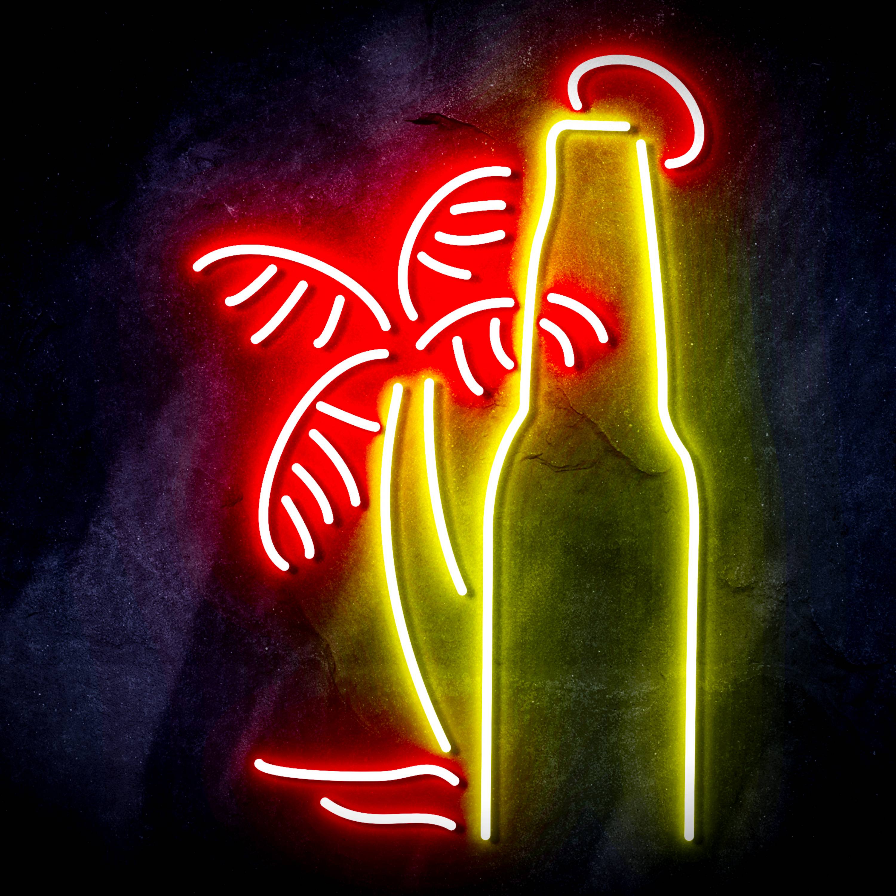 Beer Bottle with Palm for Corona Flex Neon-like LED Sign