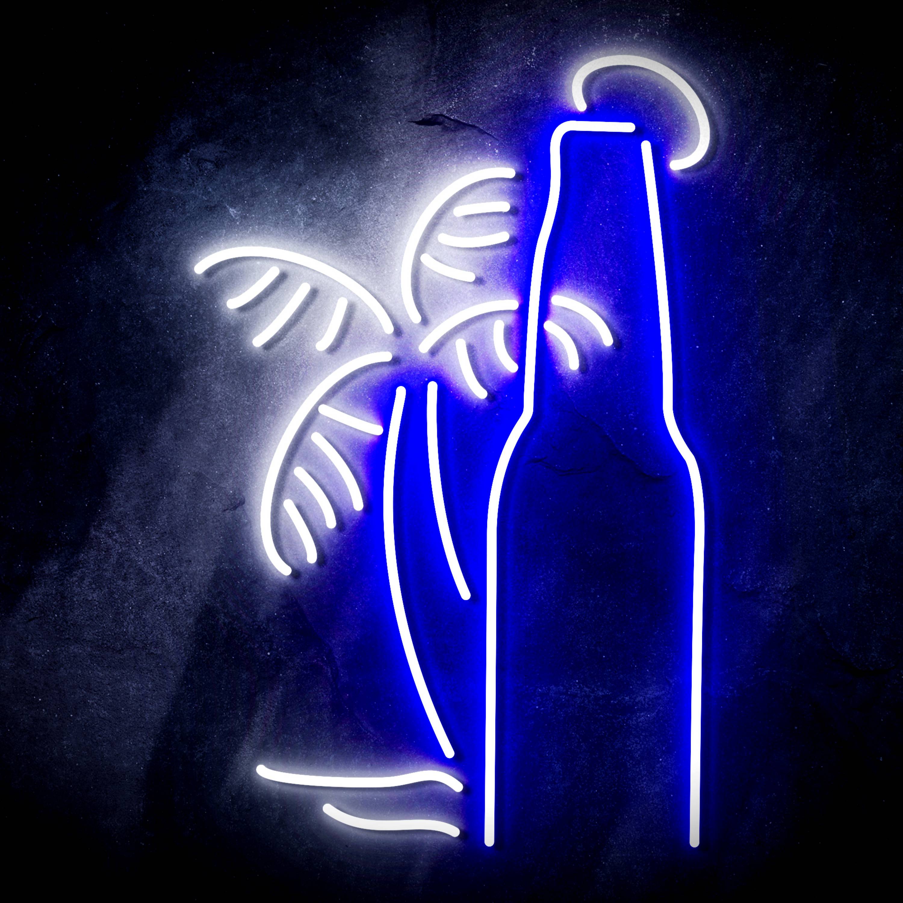 Beer Bottle with Palm for Corona Flex Neon-like LED Sign