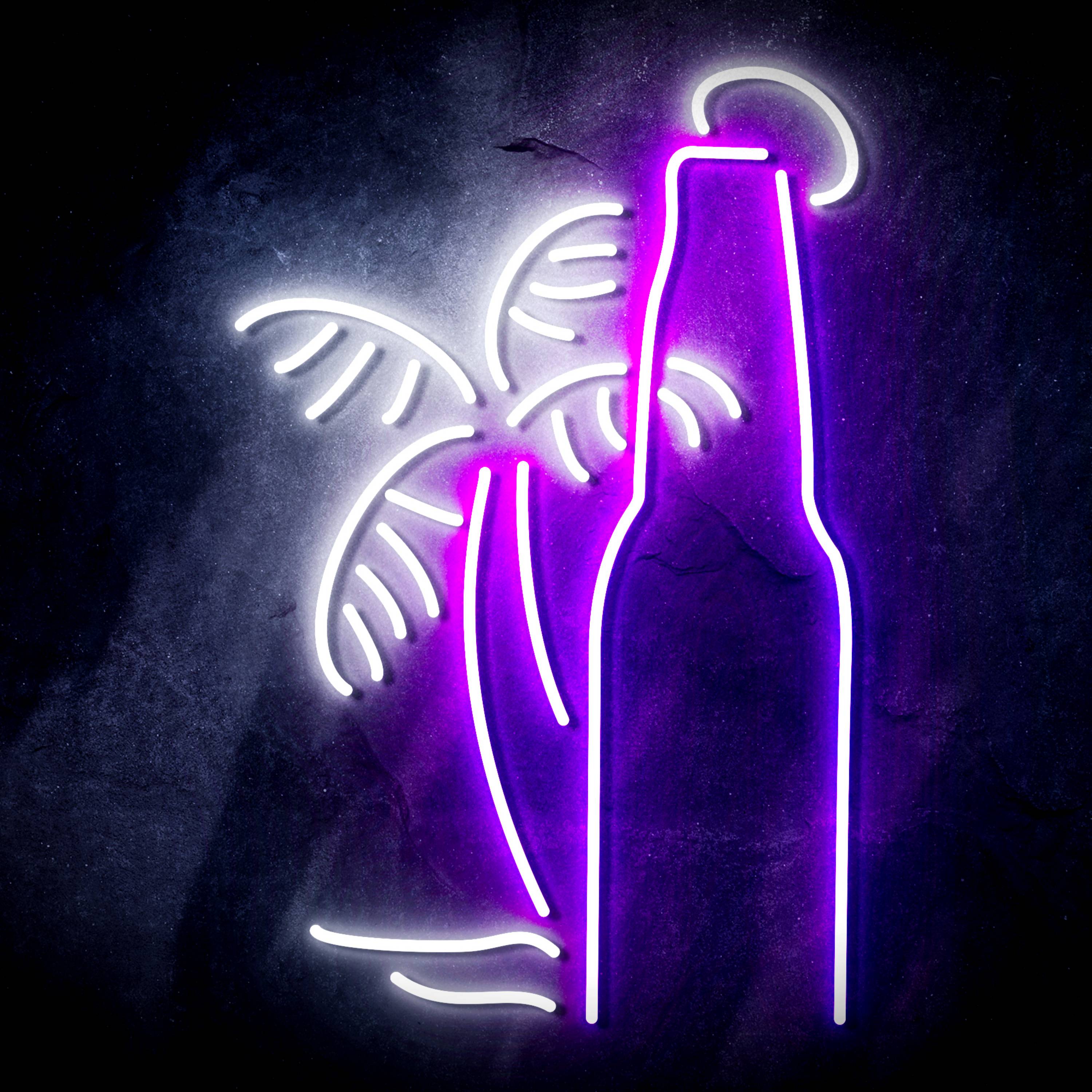 Beer Bottle with Palm for Corona Flex Neon-like LED Sign