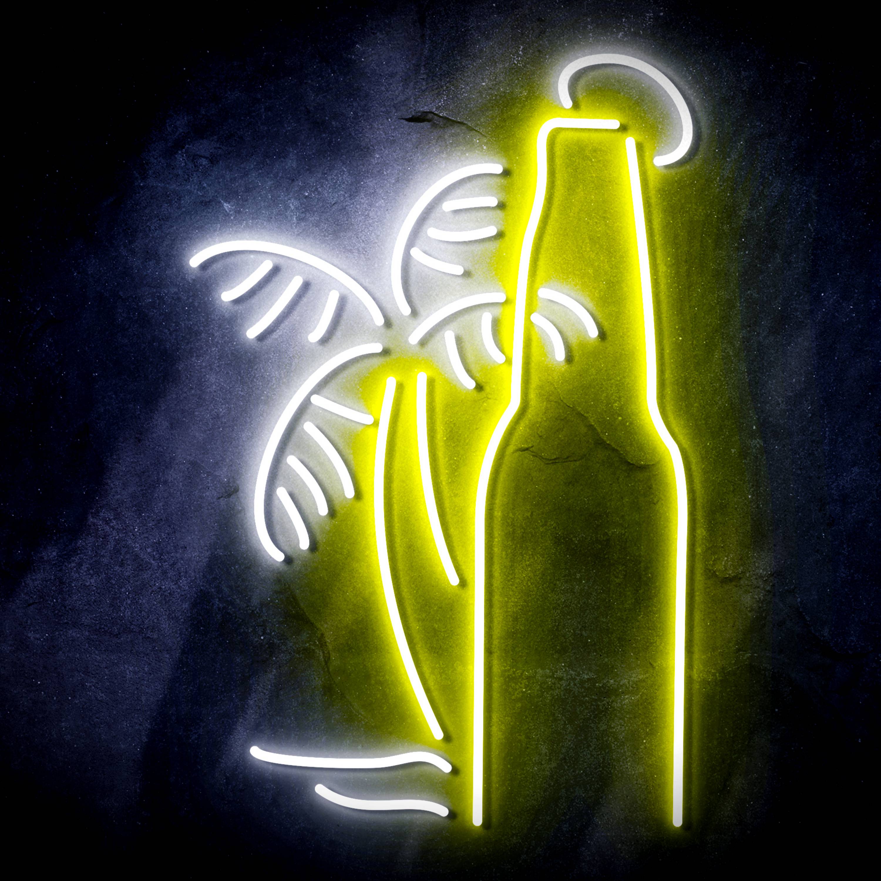 Beer Bottle with Palm for Corona Flex Neon-like LED Sign