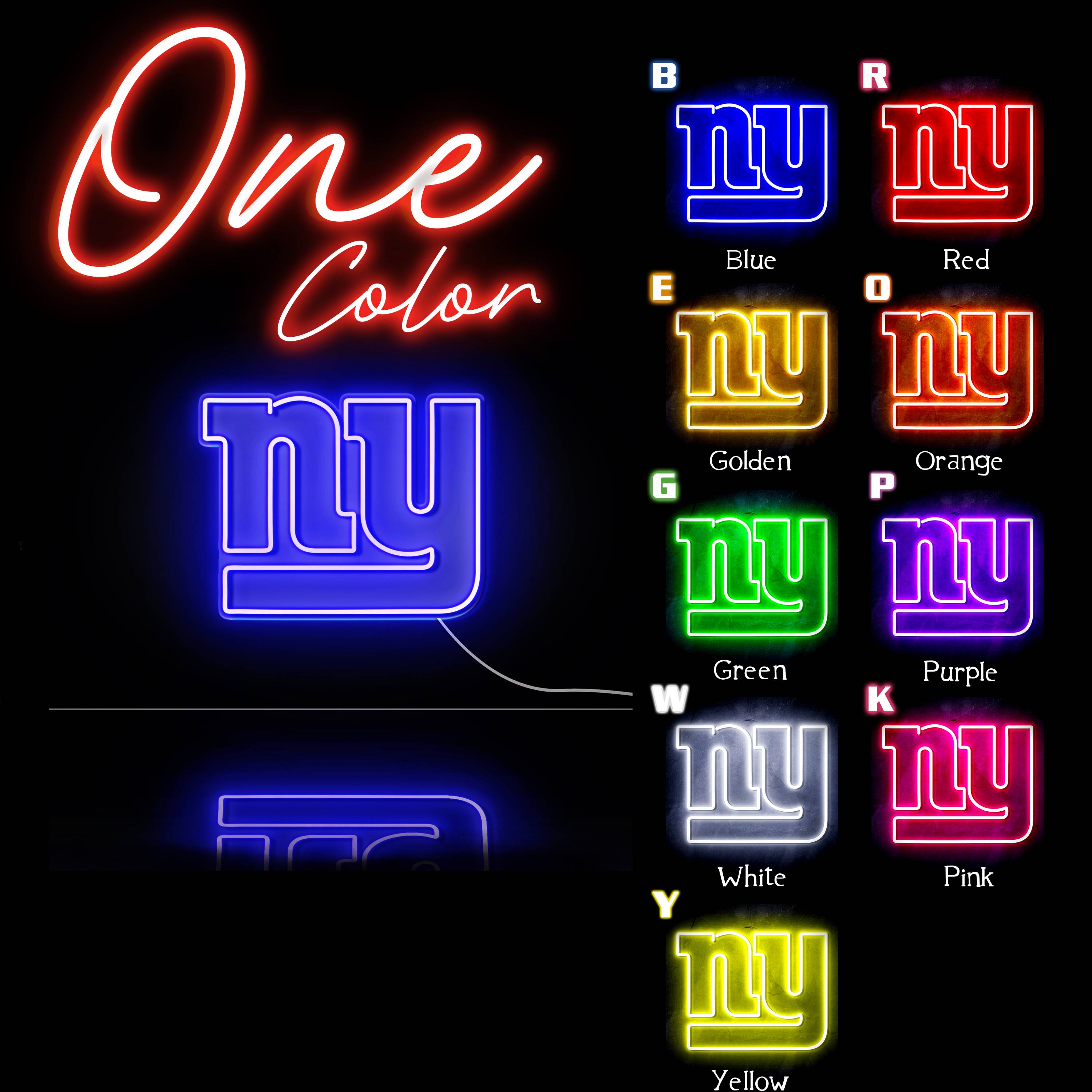 NFL New York Giants Sports Bar Flex Neon LED Light Sign