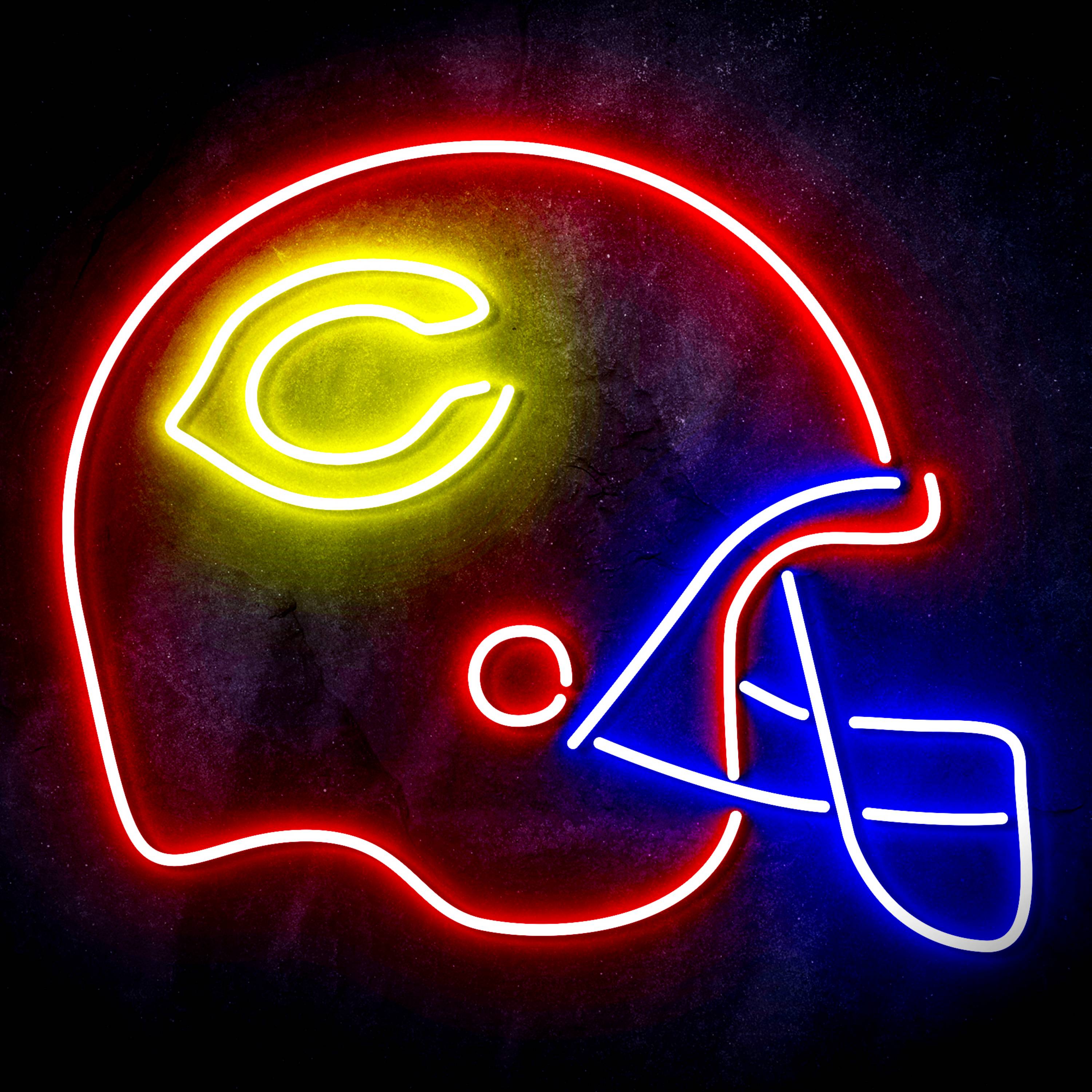 NFL Helmet Chicago Bears Flex Neon-like LED Sign