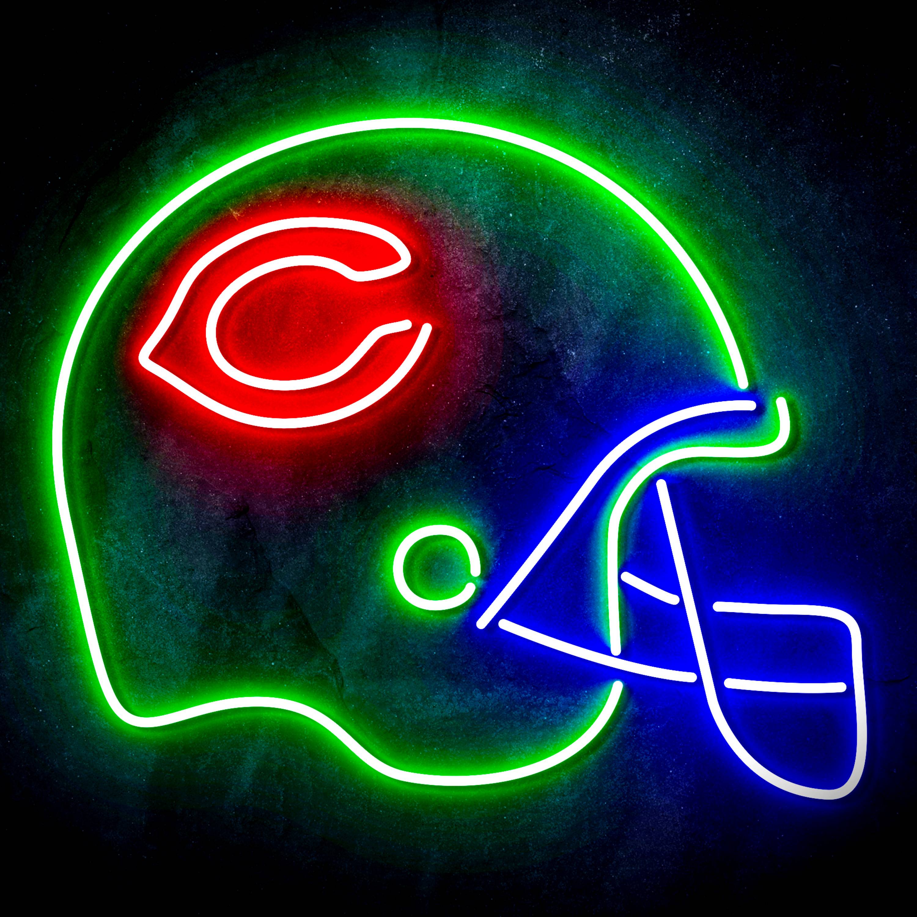 NFL Helmet Chicago Bears Flex Neon-like LED Sign