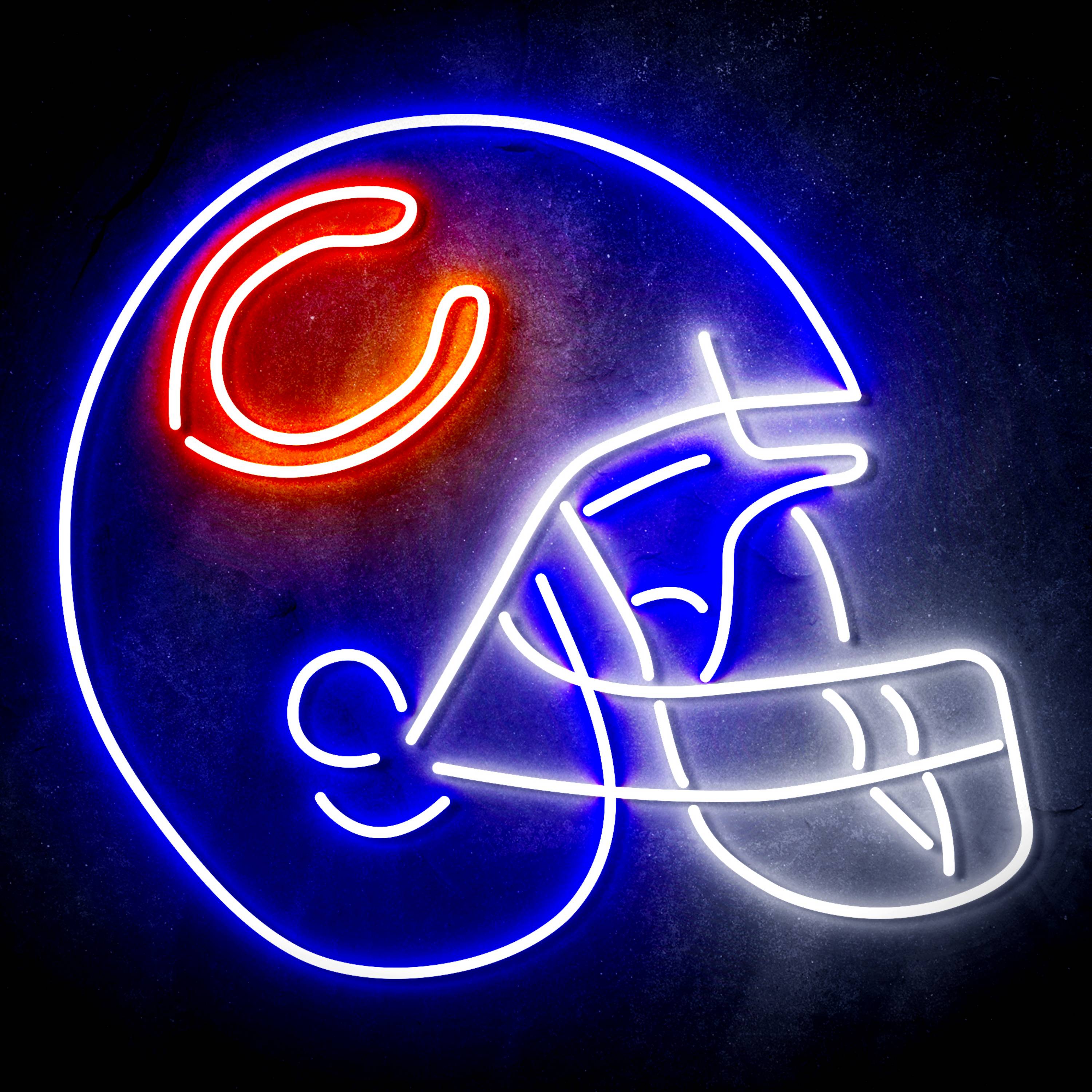 NFL Chicago Bears Helmet Flex Neon-like LED Sign