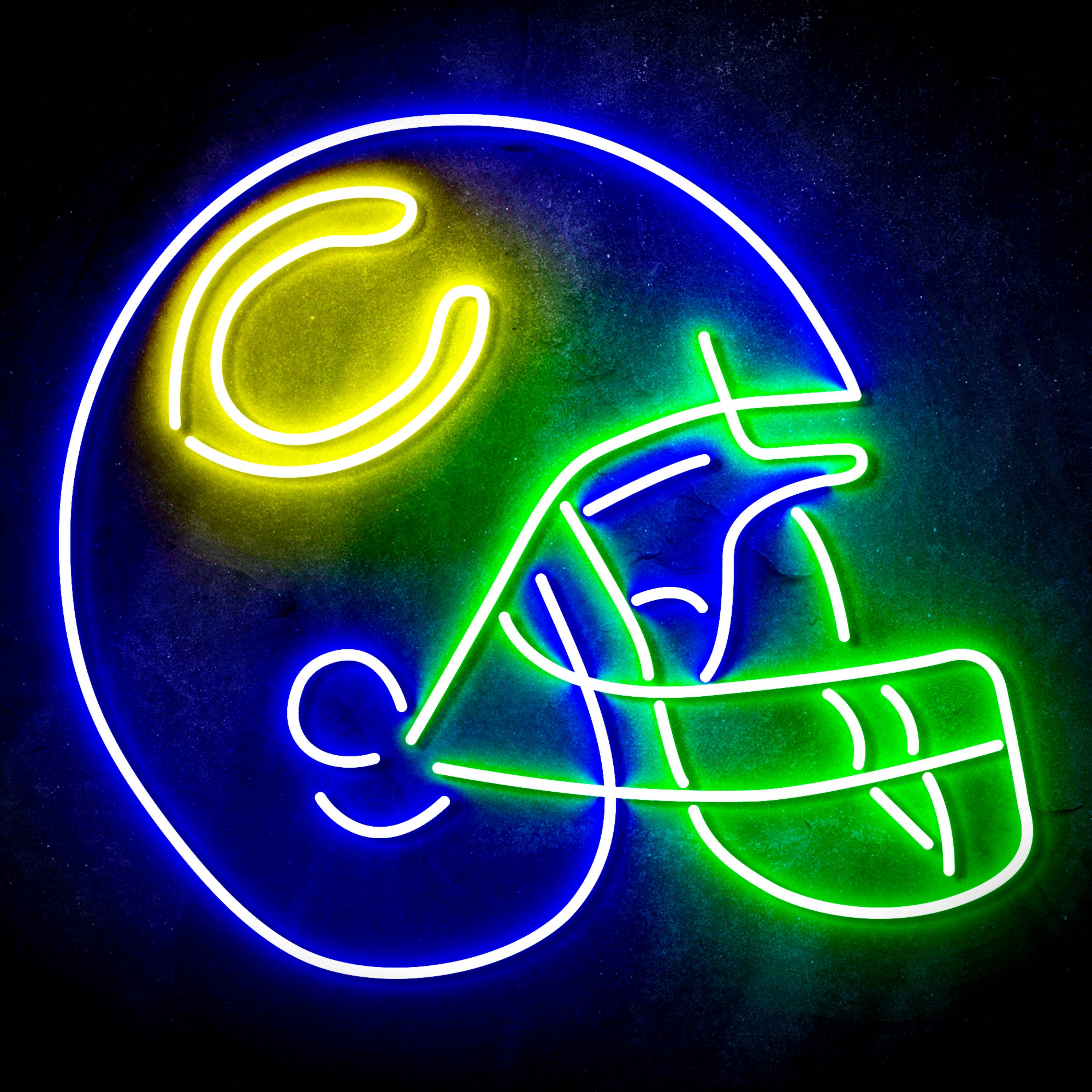 NFL Chicago Bears Helmet Flex Neon-like LED Sign