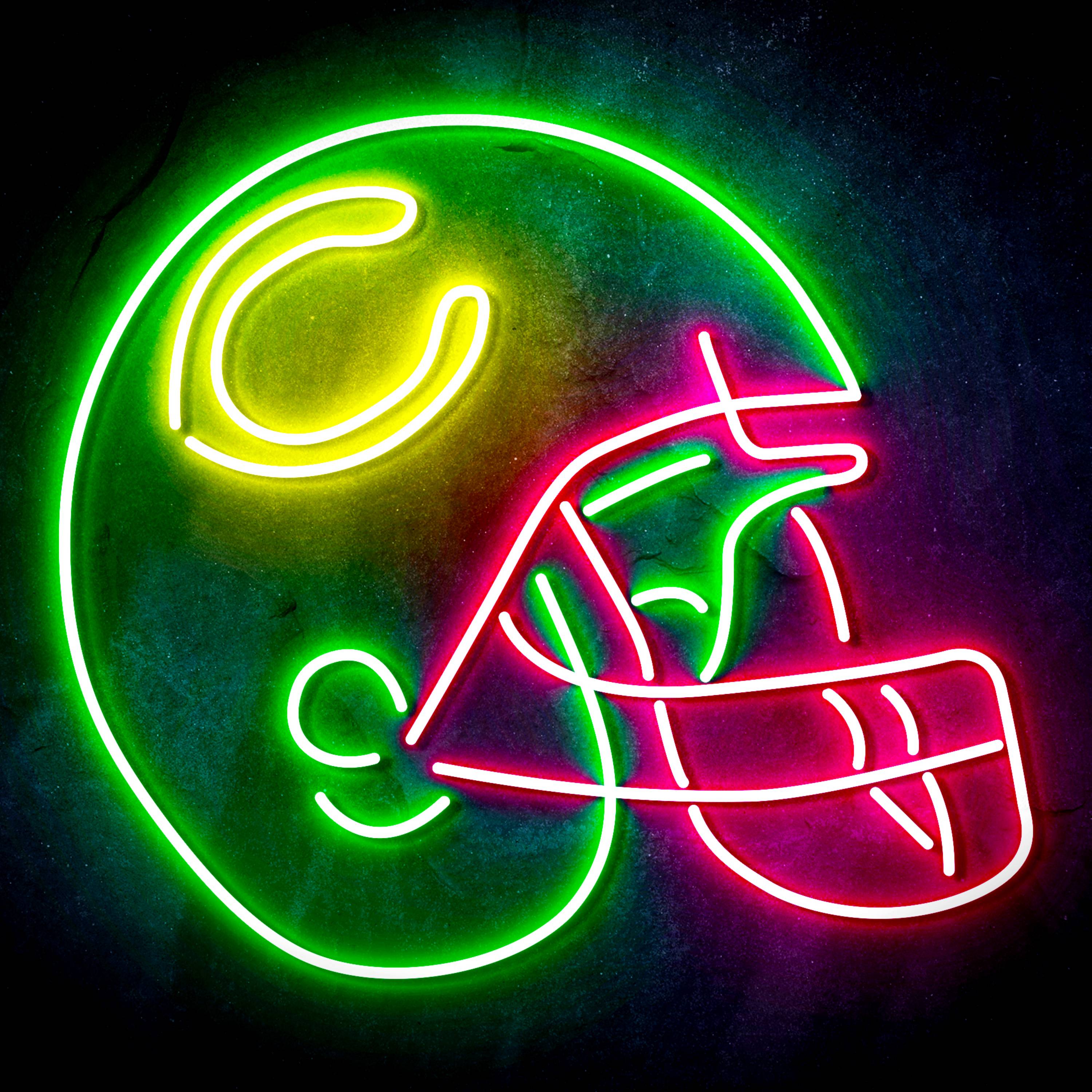 NFL Chicago Bears Helmet Flex Neon-like LED Sign