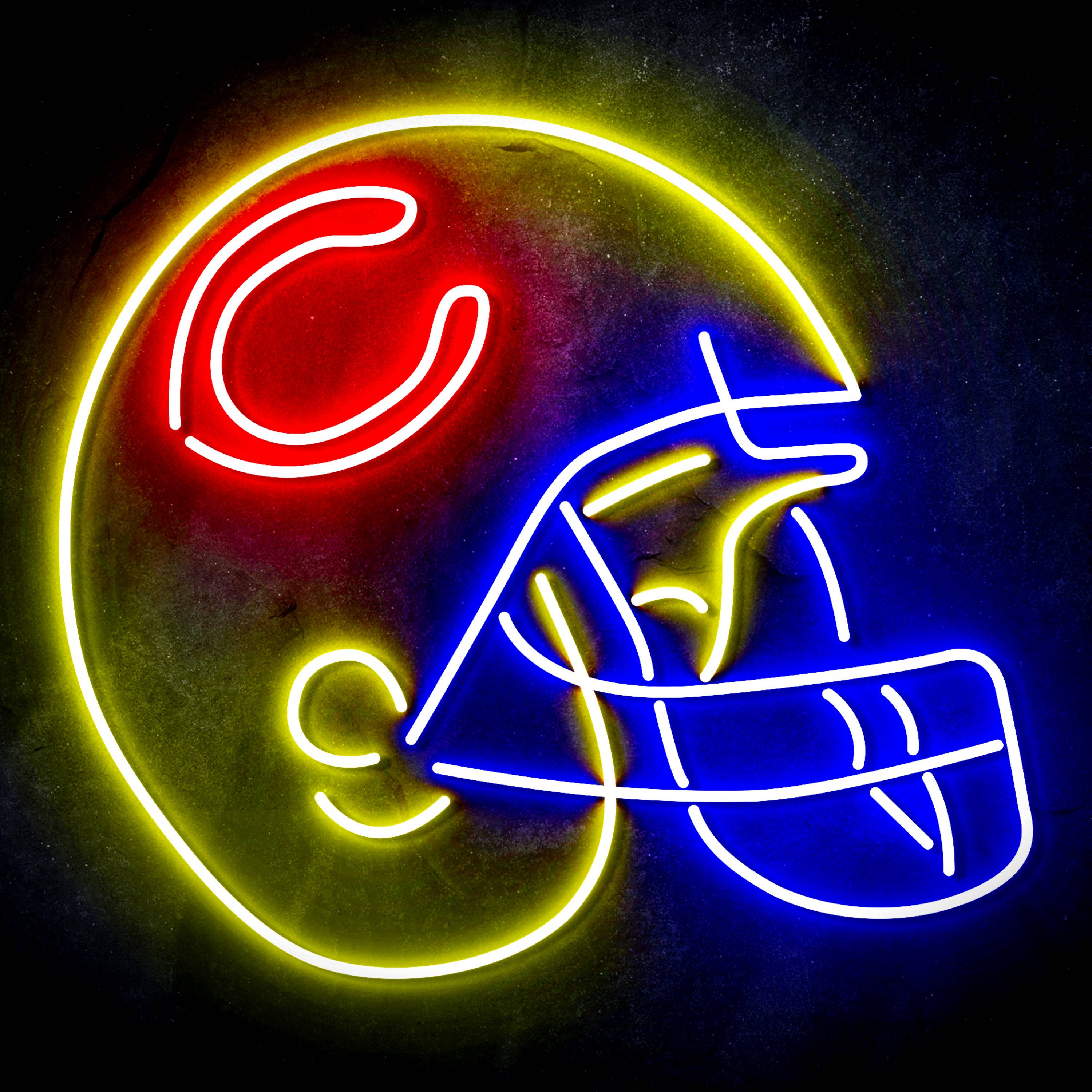 NFL Chicago Bears Helmet Flex Neon-like LED Sign