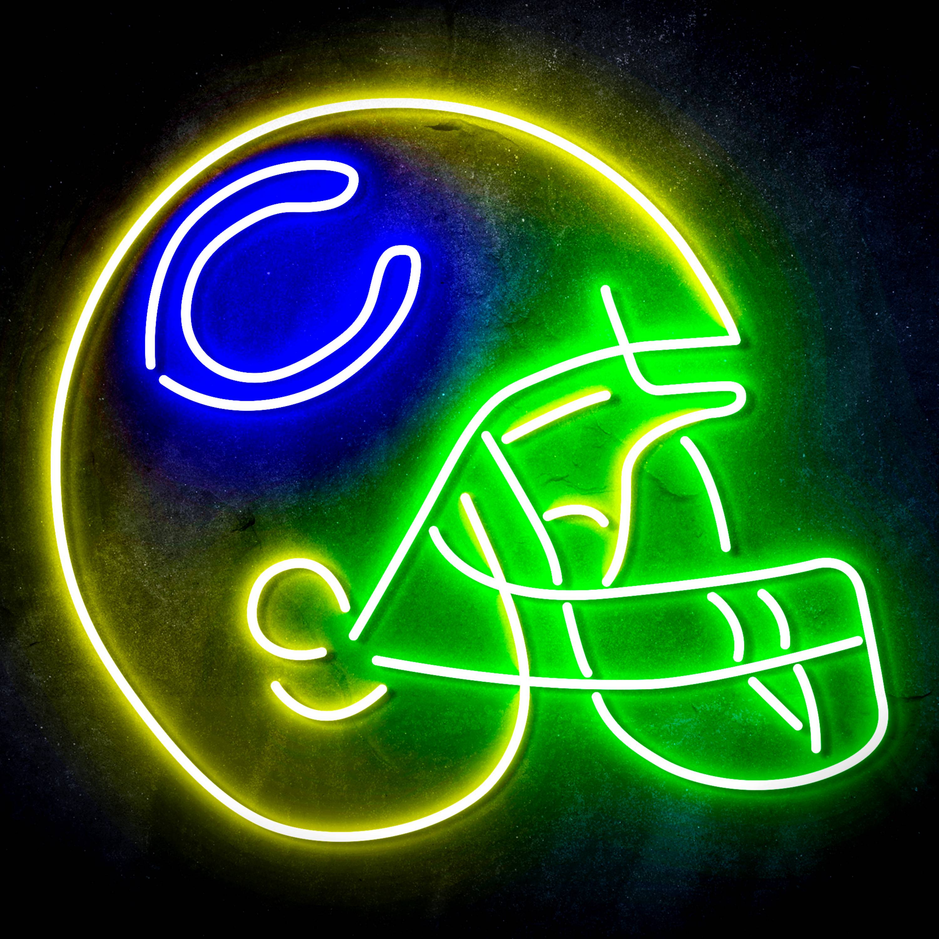 NFL Chicago Bears Helmet Flex Neon-like LED Sign