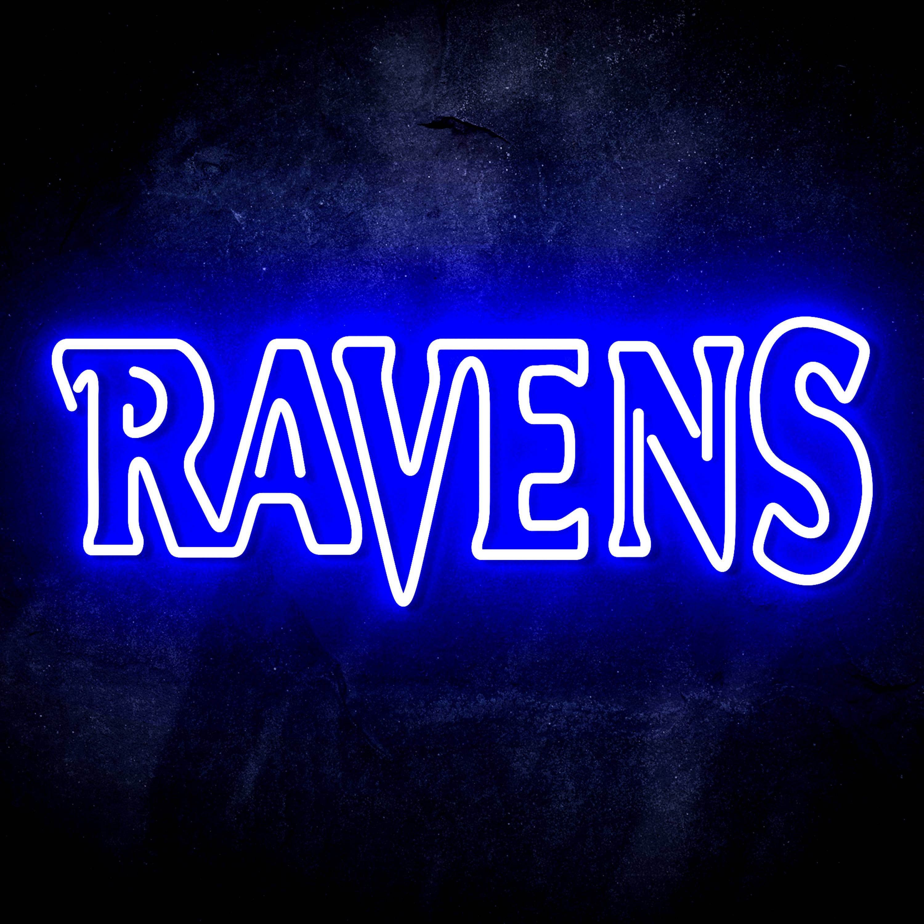 NFL RAVENS Neon-like Sign Beer Bar Decor -LEDLABCAVE