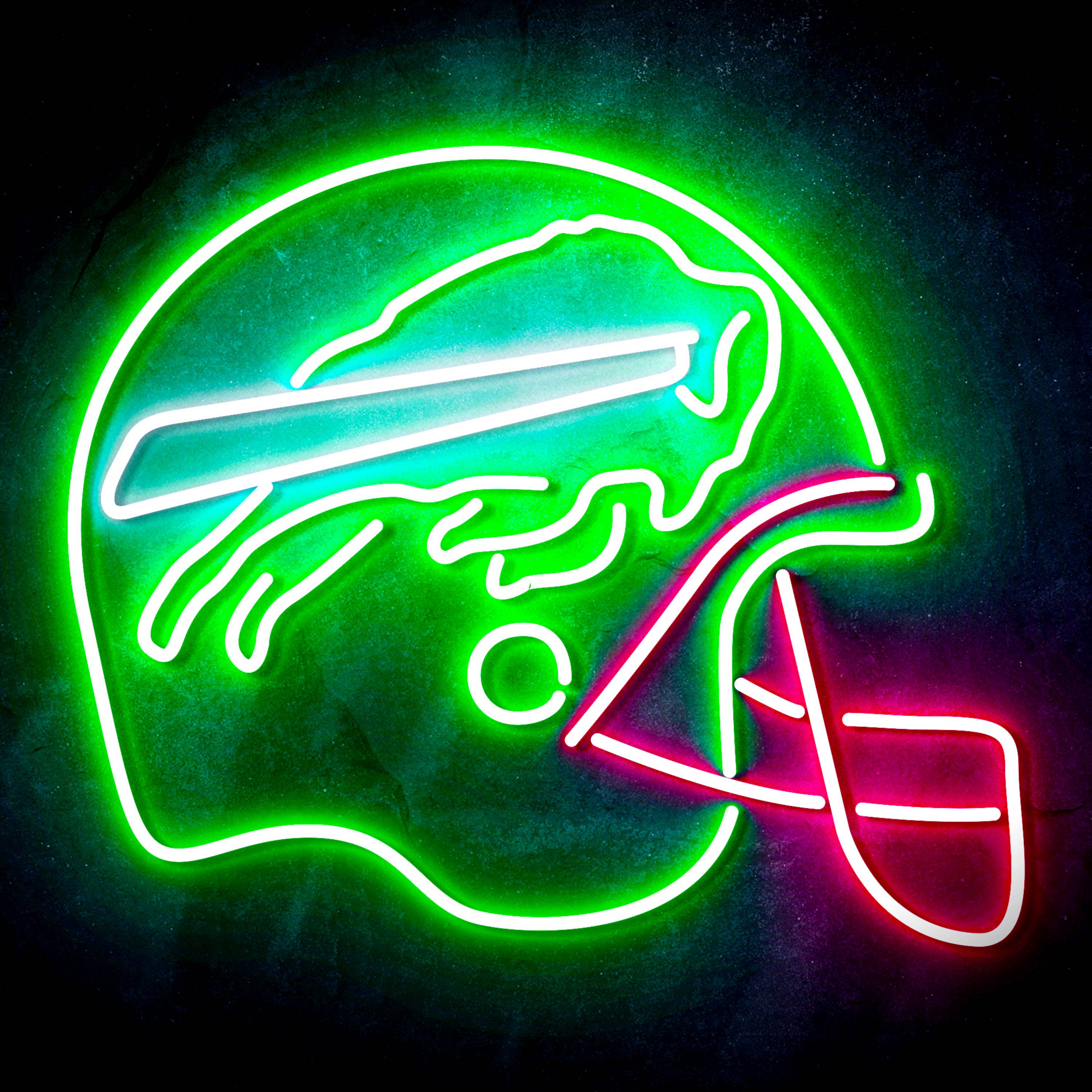 NFL Helmet Buffalo Bills Flex Neon-like LED Sign