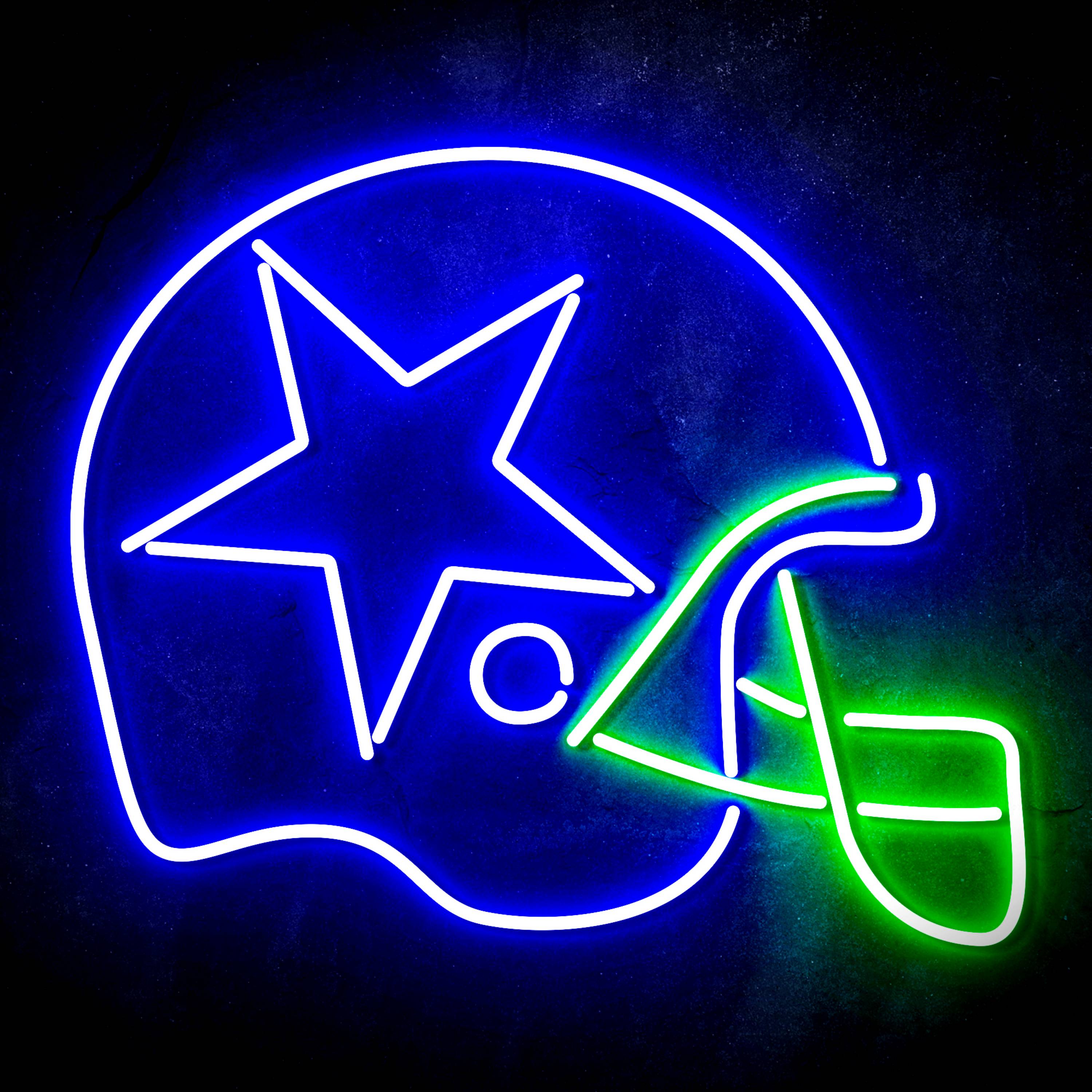 NFL Helmet Dallas Cowboys Flex Neon-like LED Sign