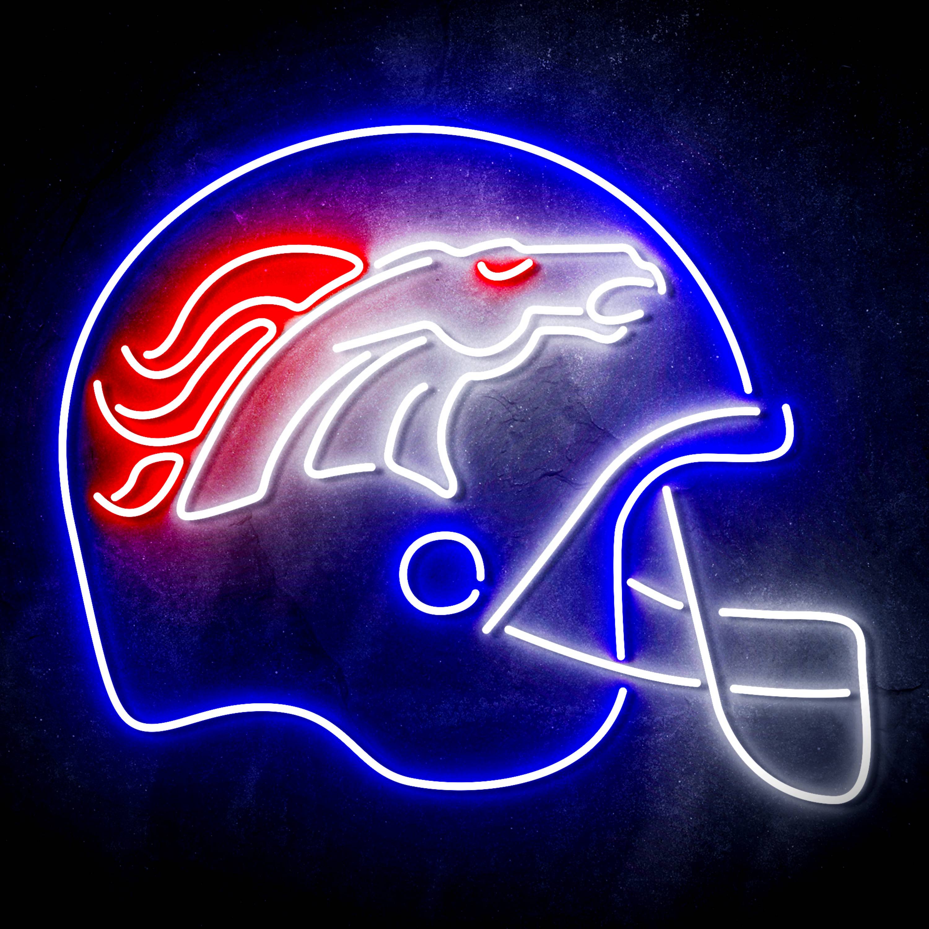 NFL Helmet Denver Broncos Flex Neon-like LED Sign