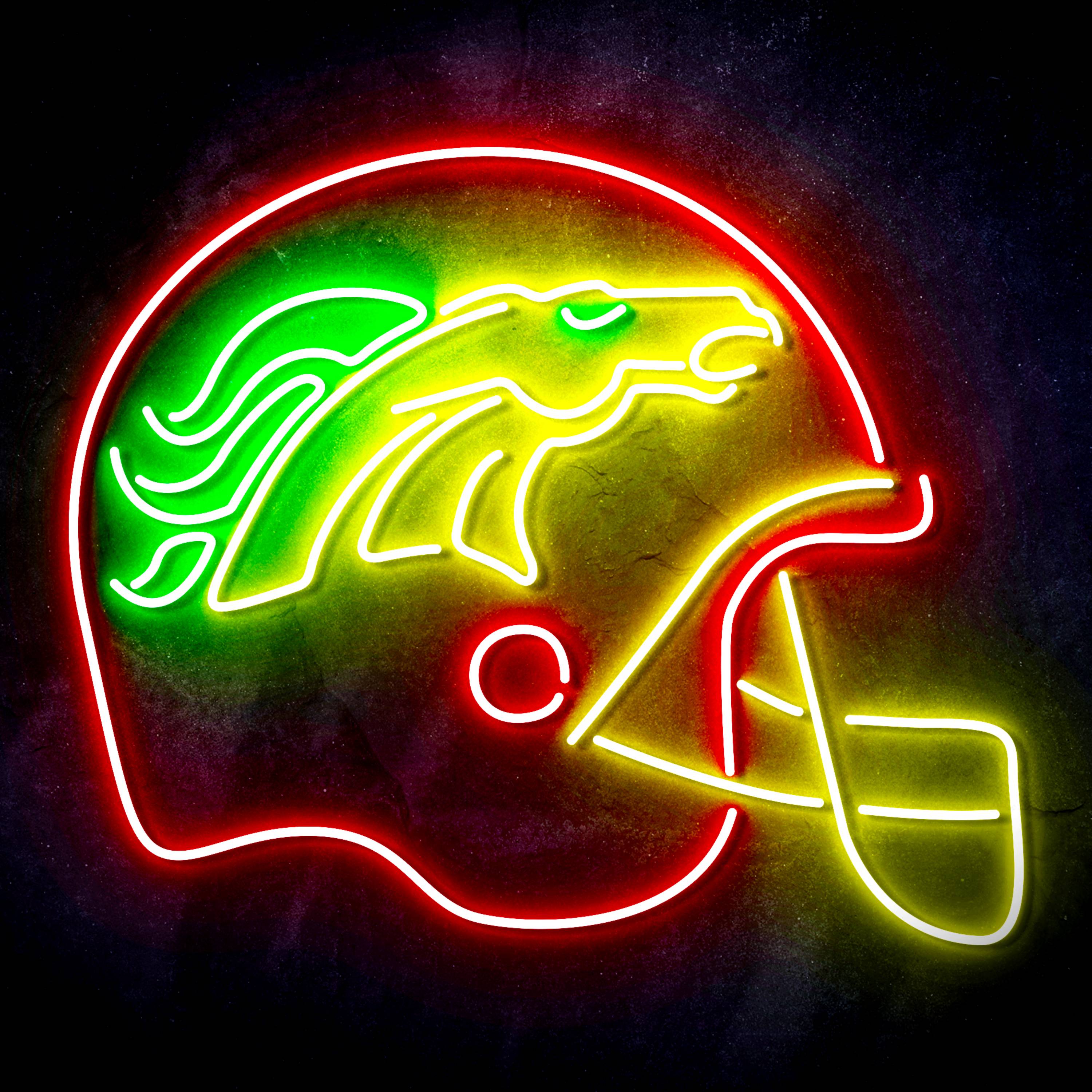 NFL Helmet Denver Broncos Flex Neon-like LED Sign