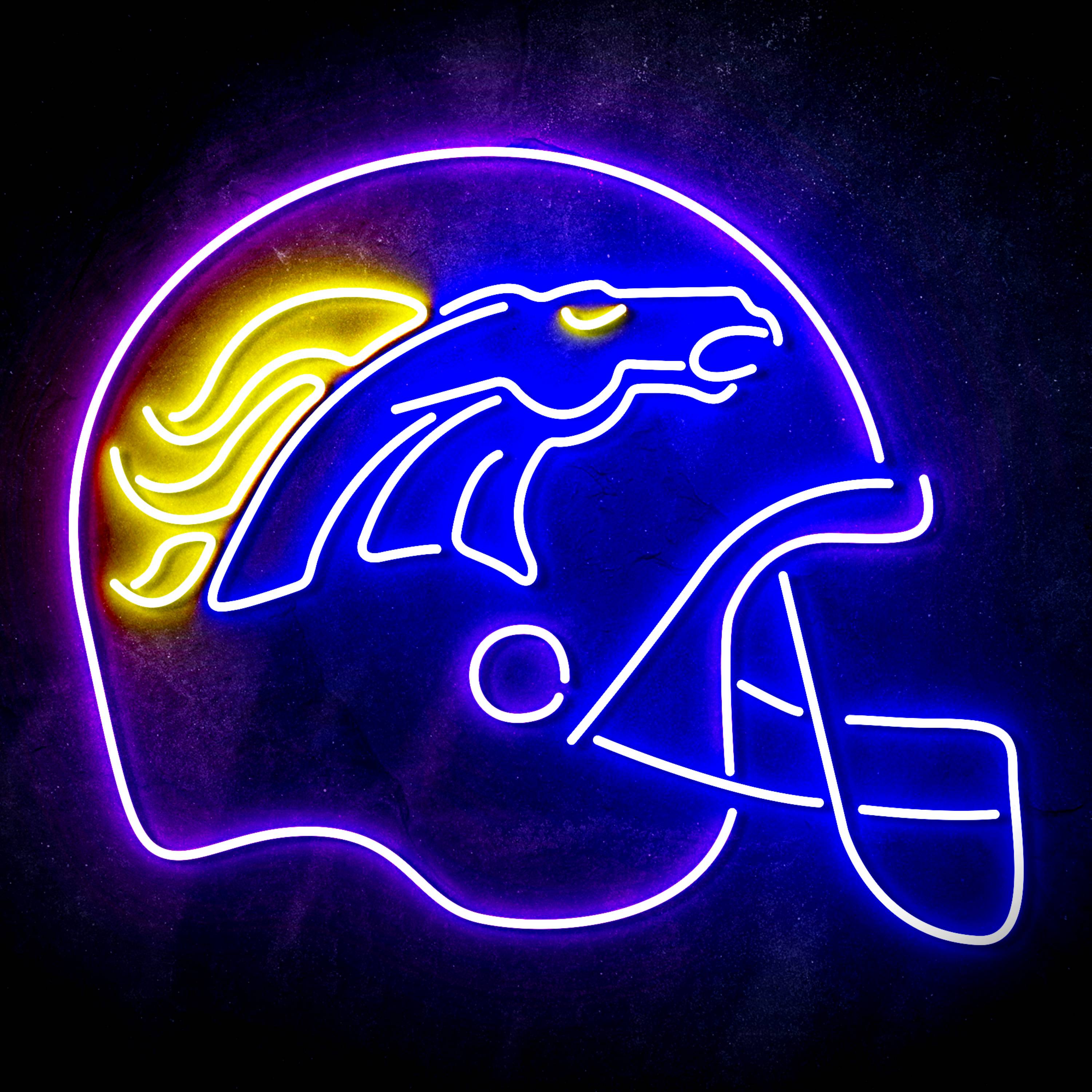 NFL Helmet Denver Broncos Flex Neon-like LED Sign