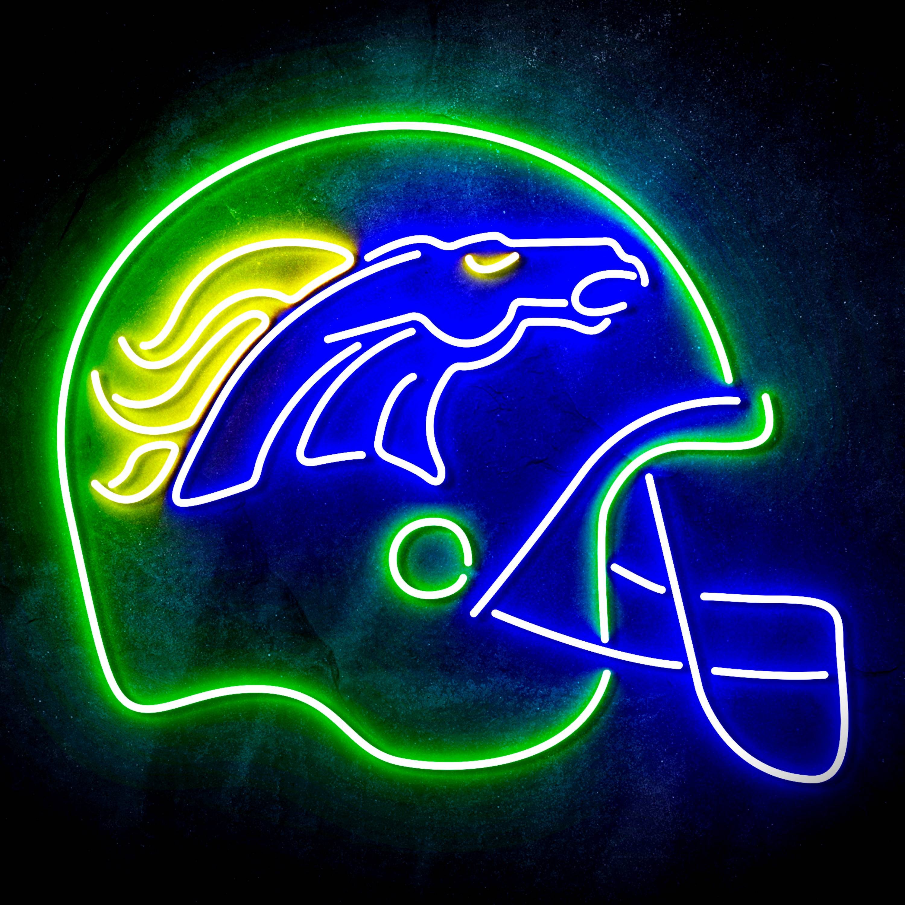 NFL Helmet Denver Broncos Flex Neon-like LED Sign