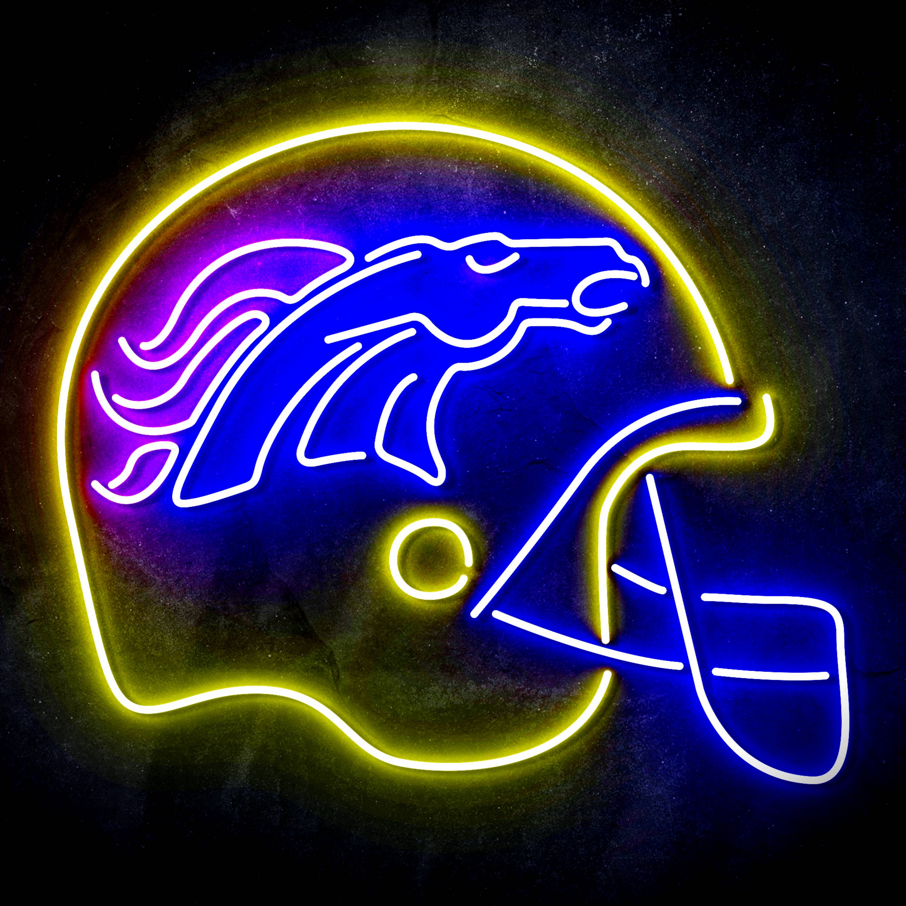 NFL Helmet Denver Broncos Flex Neon-like LED Sign