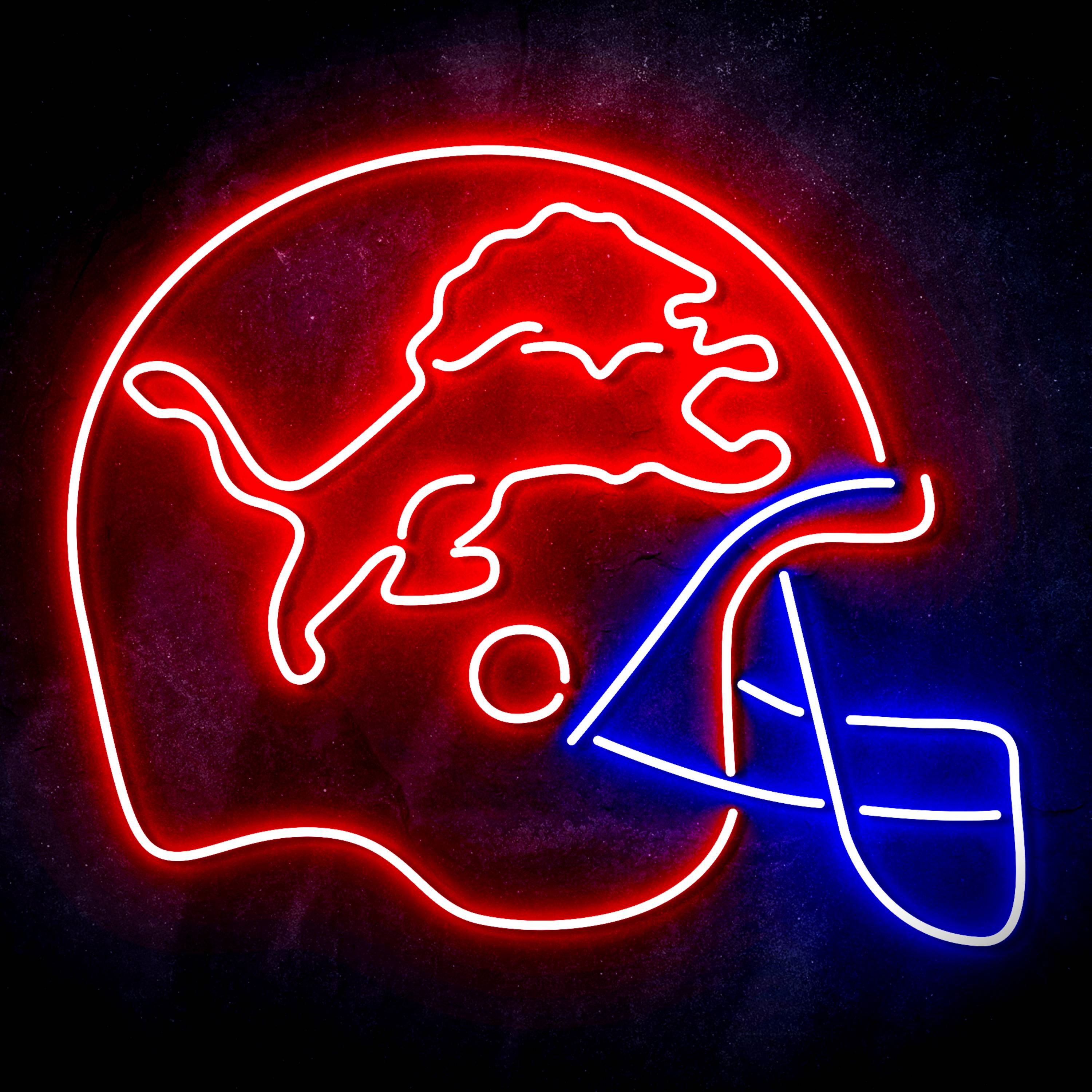 NFL Helmet Detroit Lions Flex Neon-like LED Sign