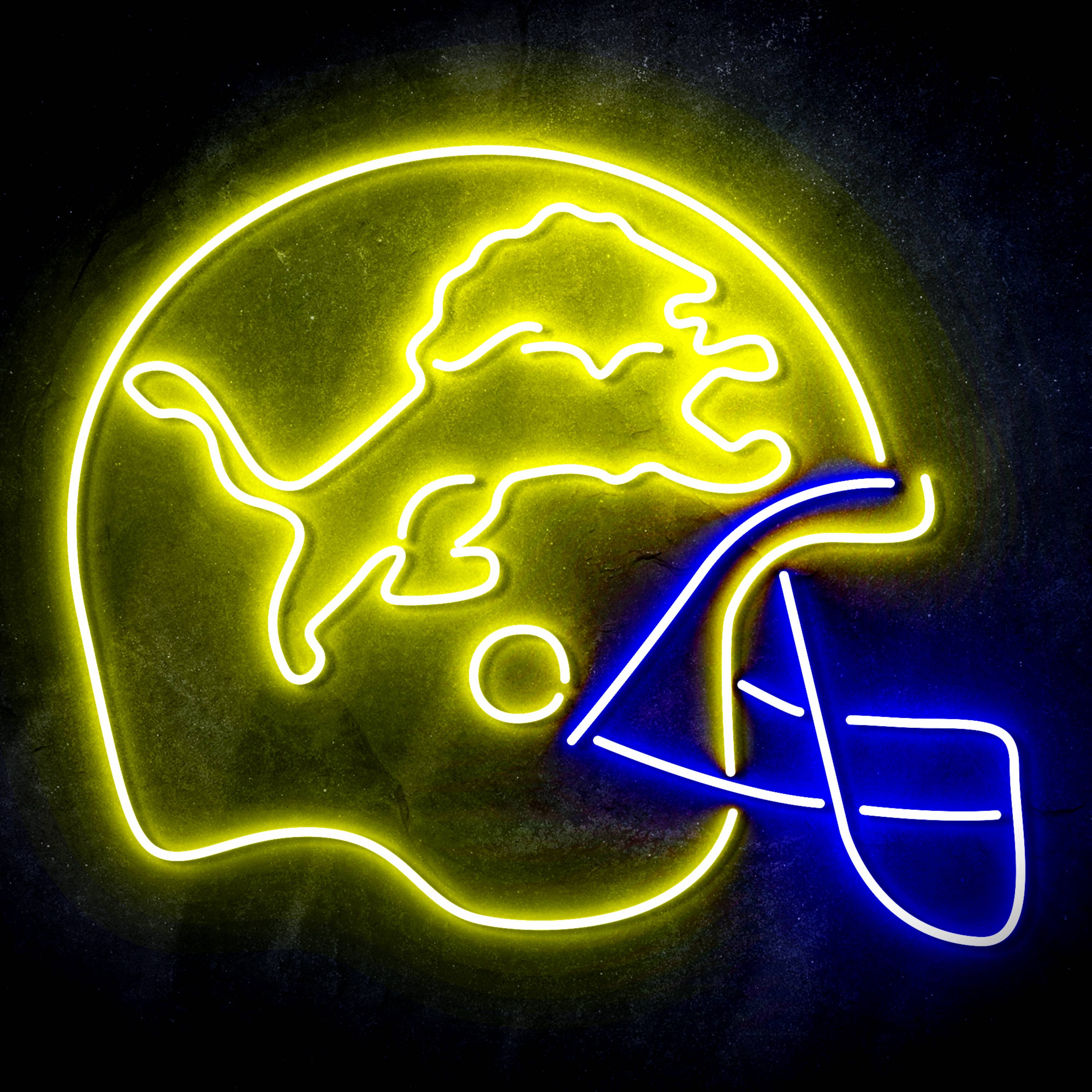 NFL Helmet Detroit Lions Flex Neon-like LED Sign