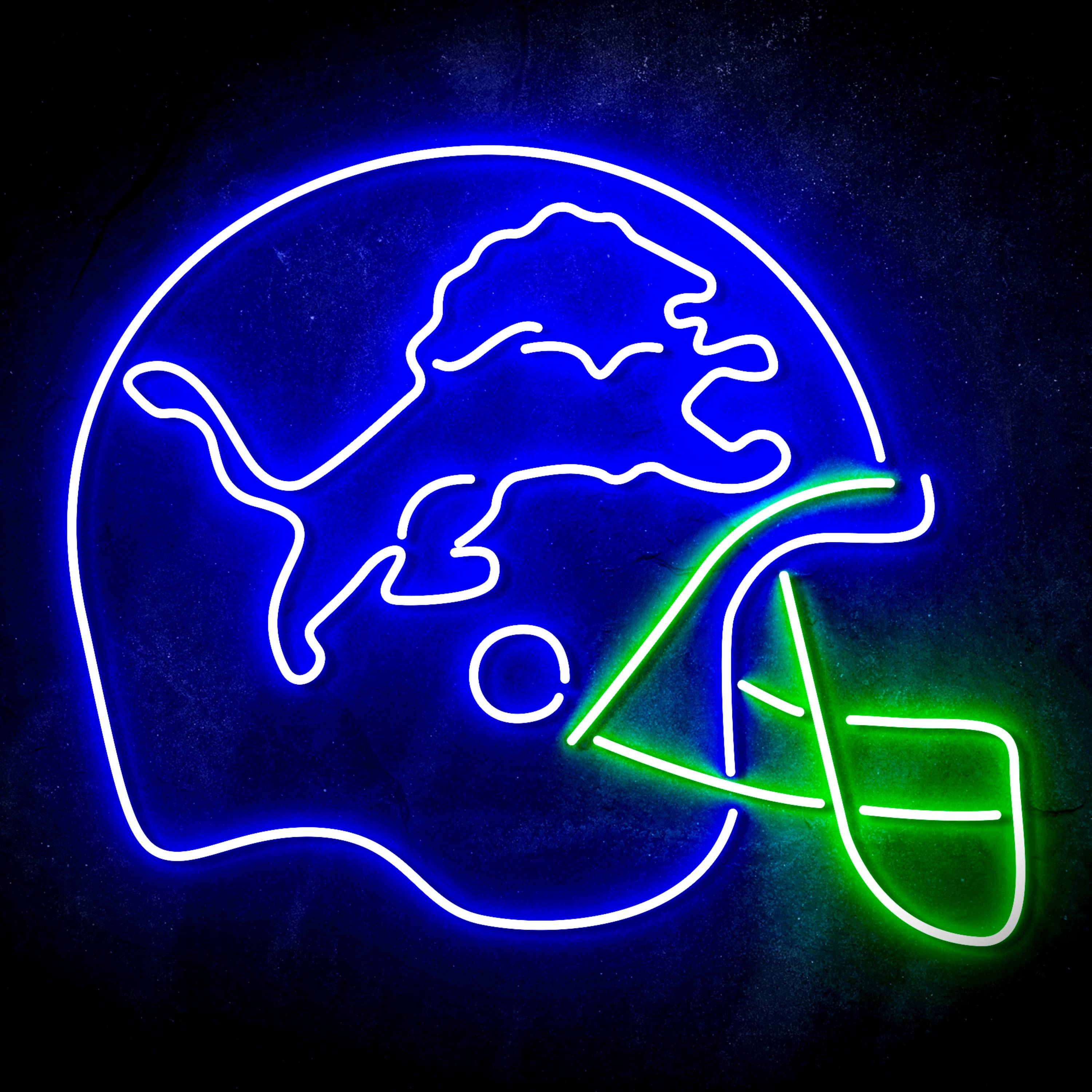 NFL Helmet Detroit Lions Flex Neon-like LED Sign