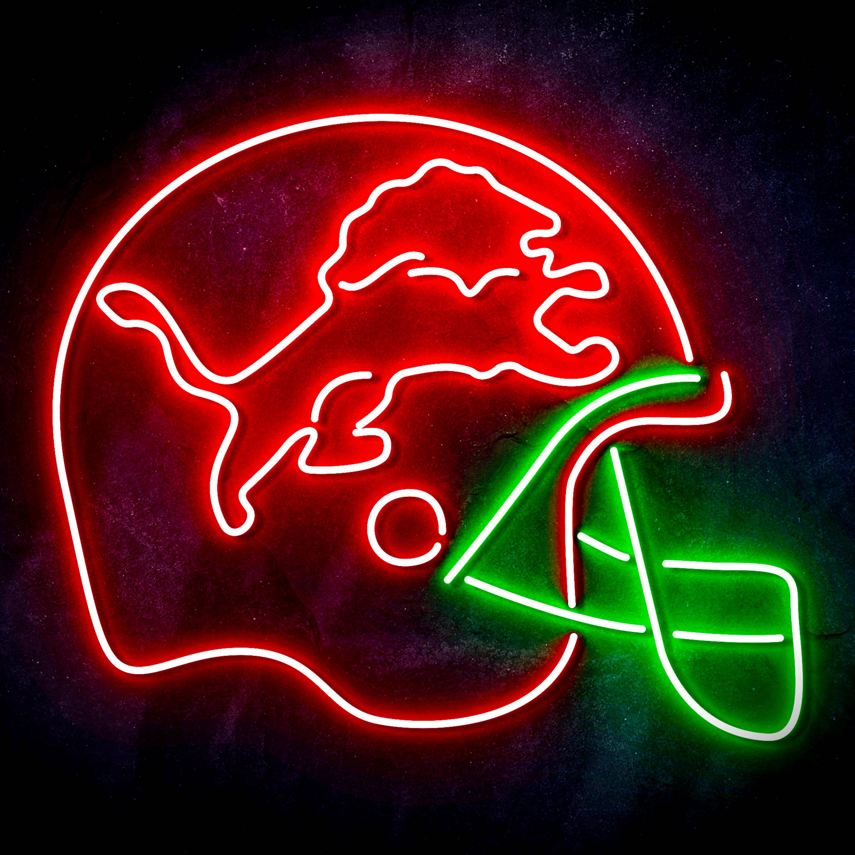 NFL Helmet Detroit Lions Flex Neon-like LED Sign